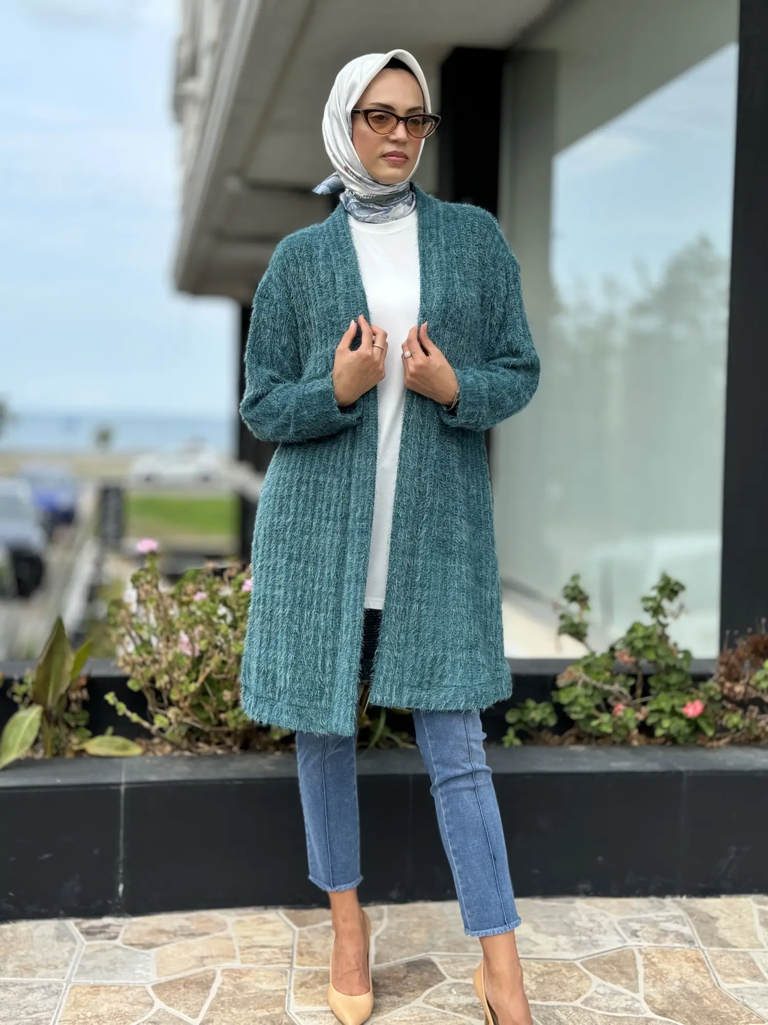 Almarwah Sakallı Örme Triko Yelek / Hırka 404907