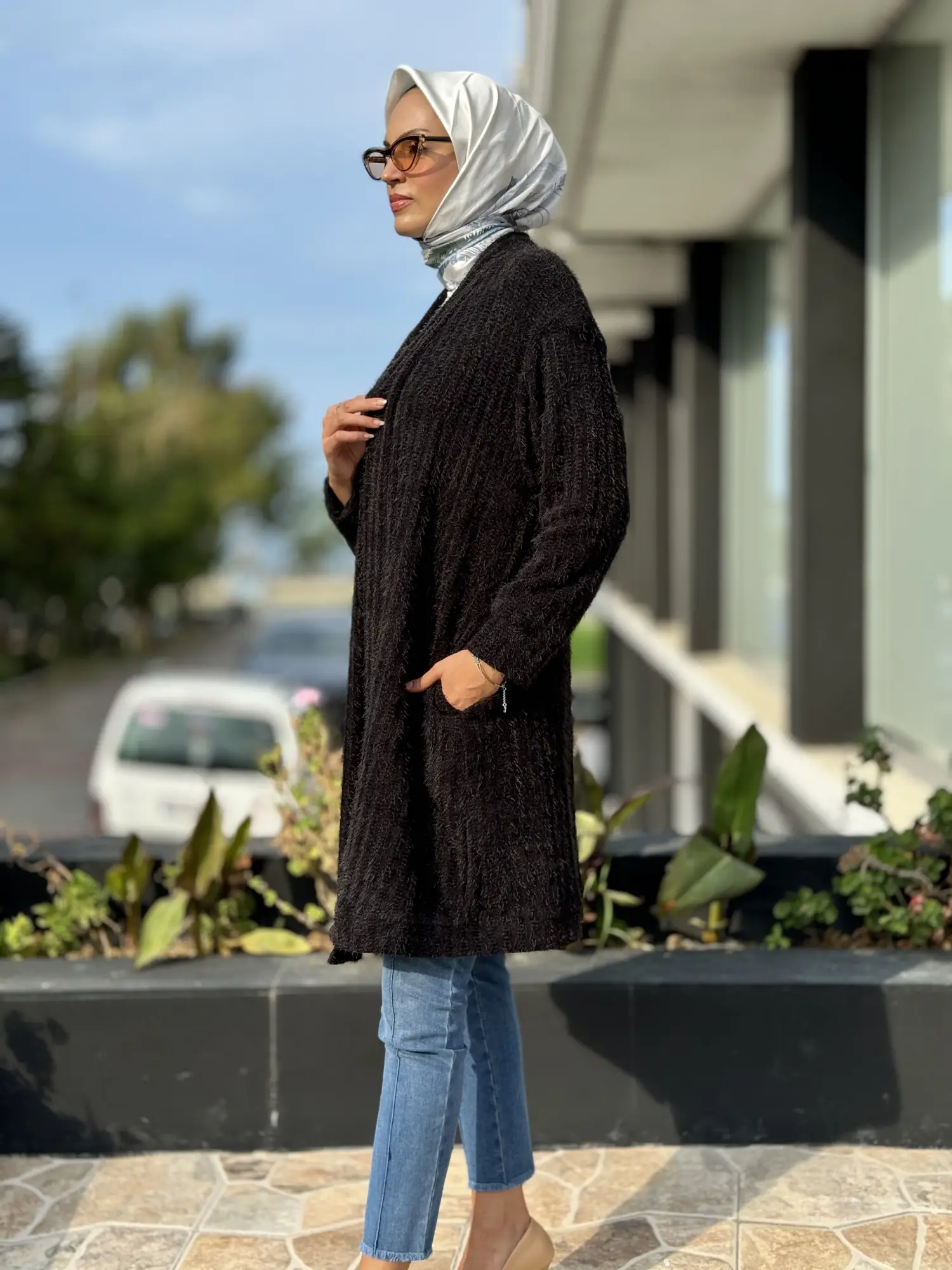 Almarwah Sakallı Örme Triko Yelek / Hırka 404907