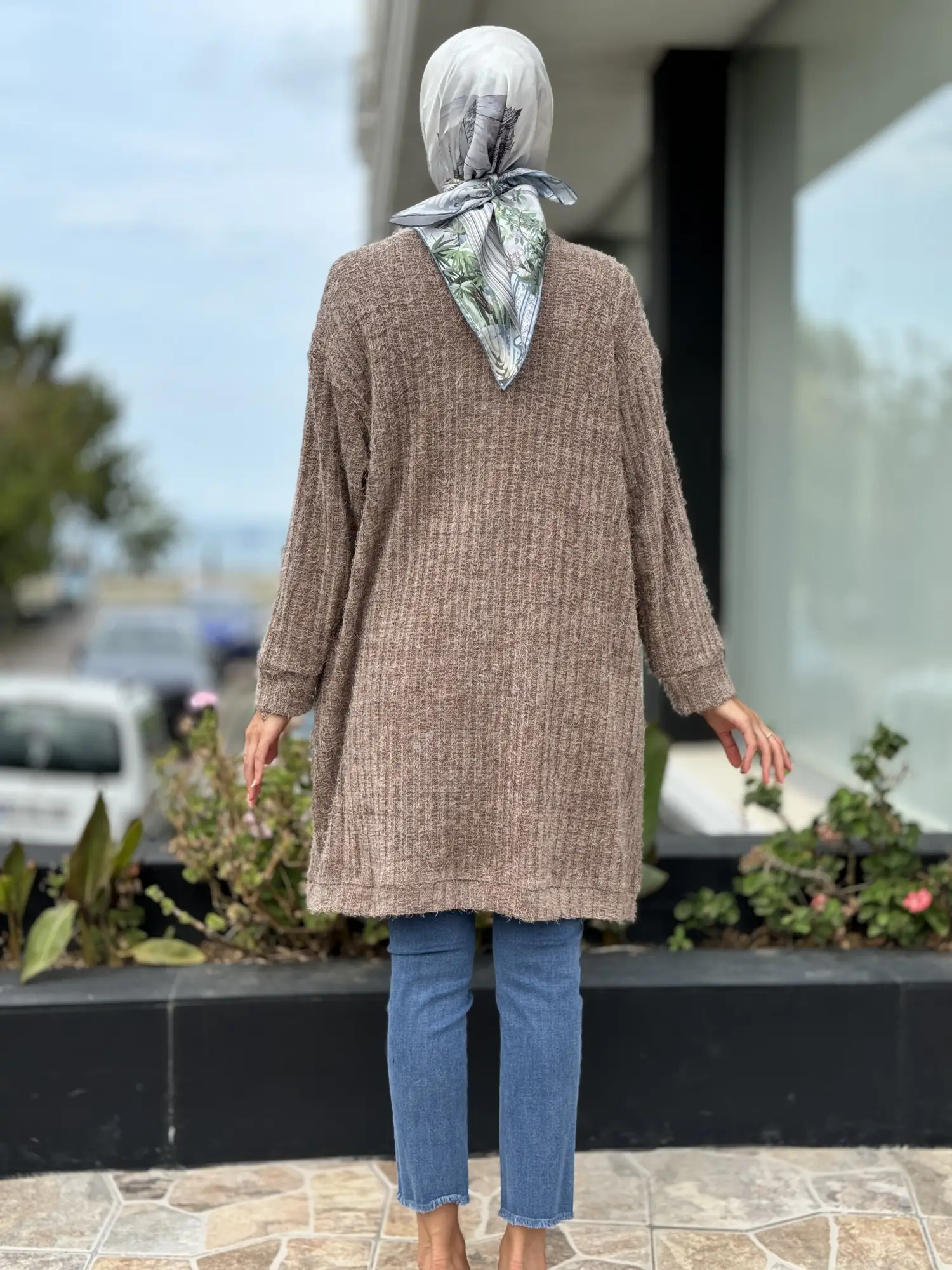 Almarwah Sakallı Örme Triko Yelek / Hırka 404907