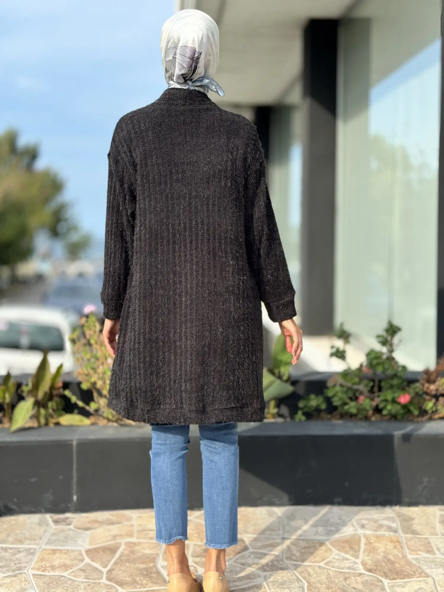 Almarwah Sakallı Örme Triko Yelek / Hırka 404907