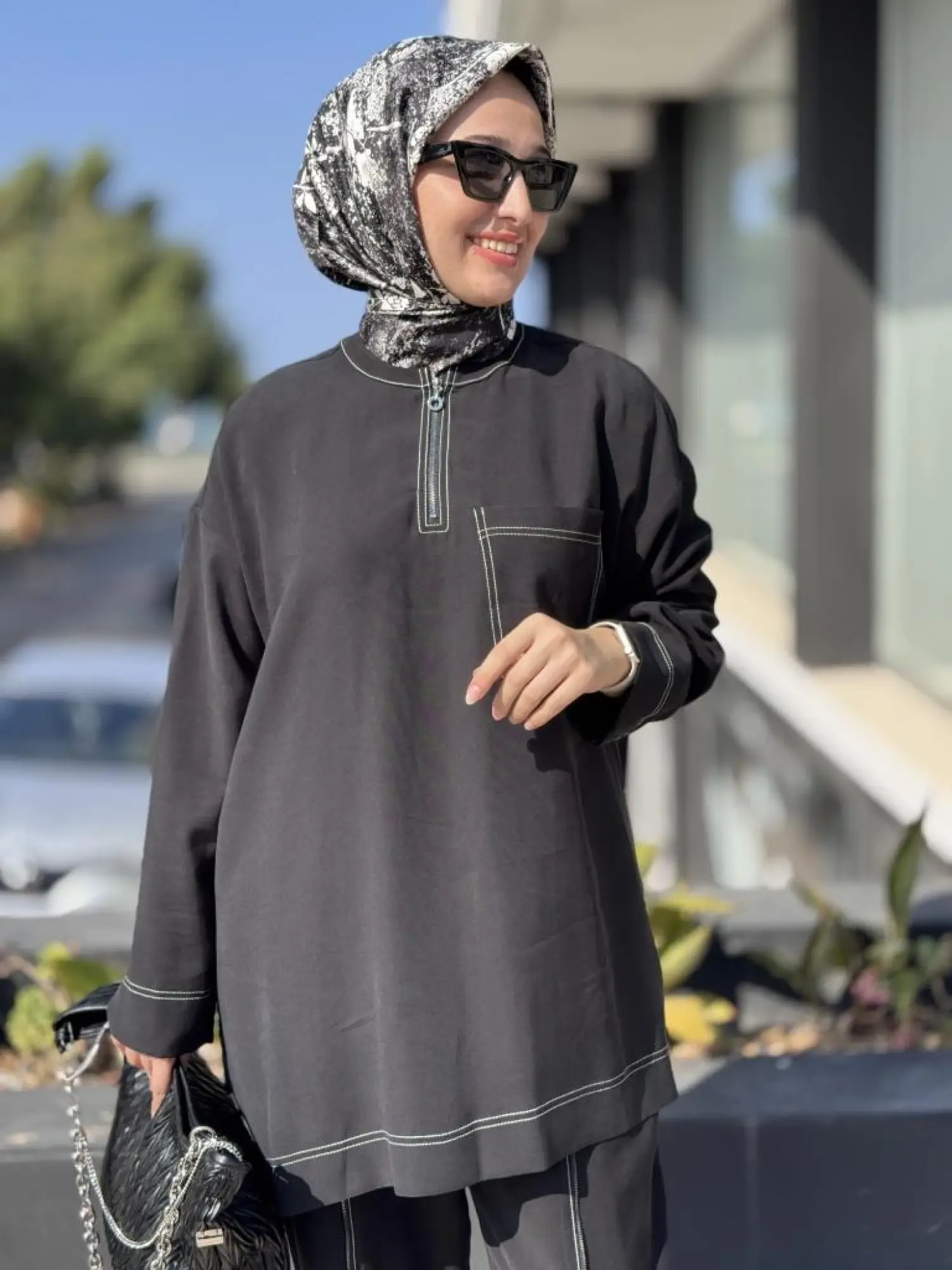 Almarwah Spor Dikiş Detaylı Tunik Pantolon Takım 202877