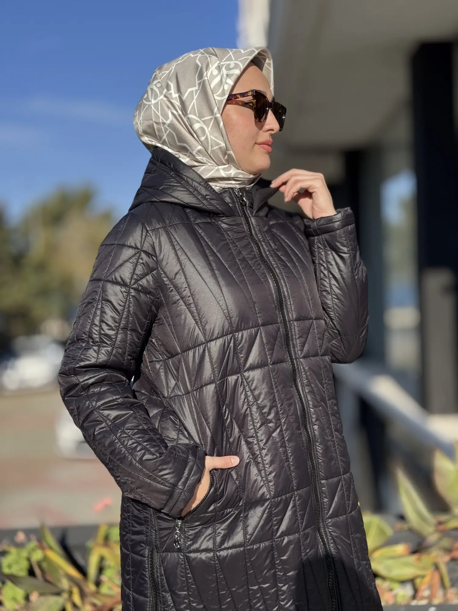 Almarwah Yanları Fermuar Detaylı Kapitone Mont 505331S