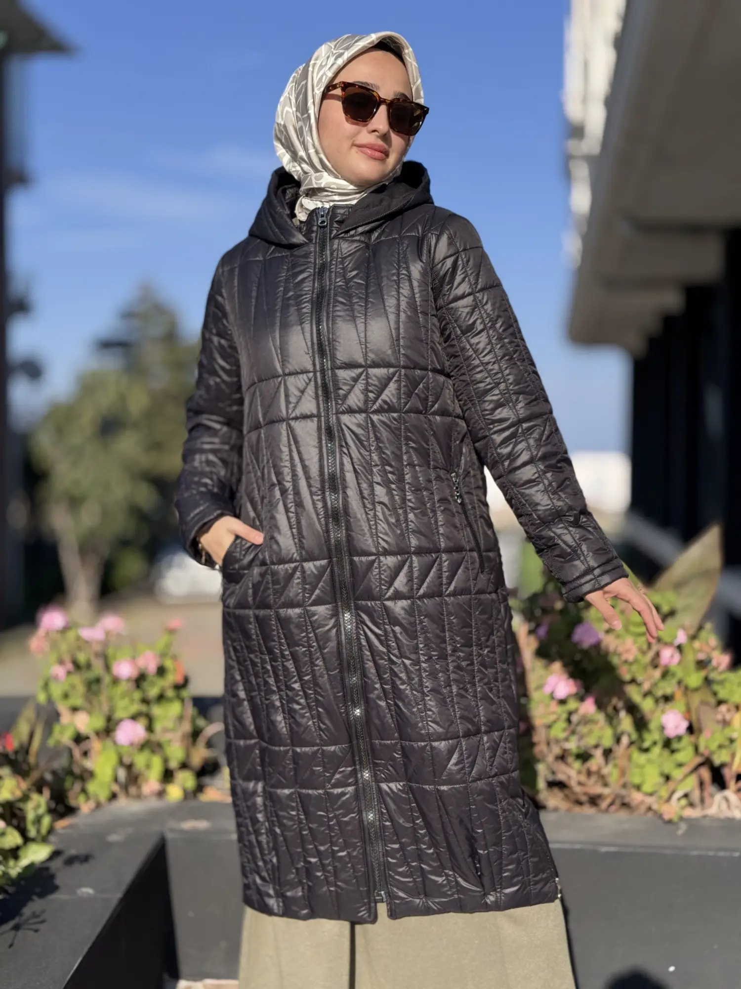 Almarwah Yanları Fermuar Detaylı Kapitone Mont 505331S