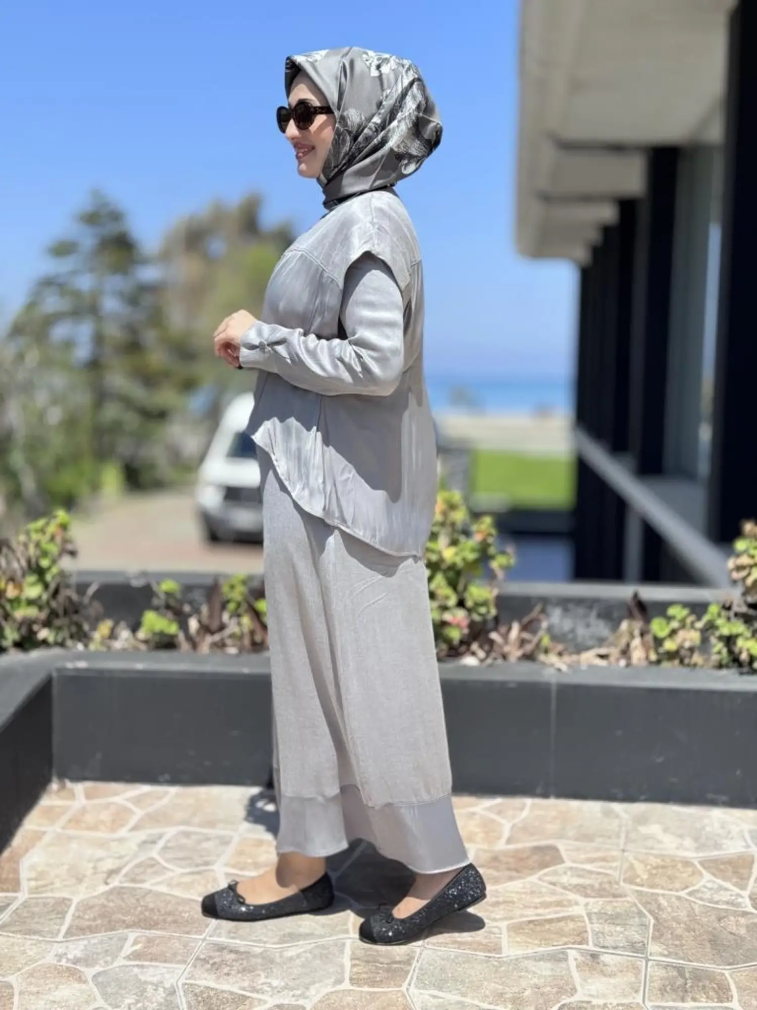 Almarwah Yelekli Liosel Elbise Takım 303844