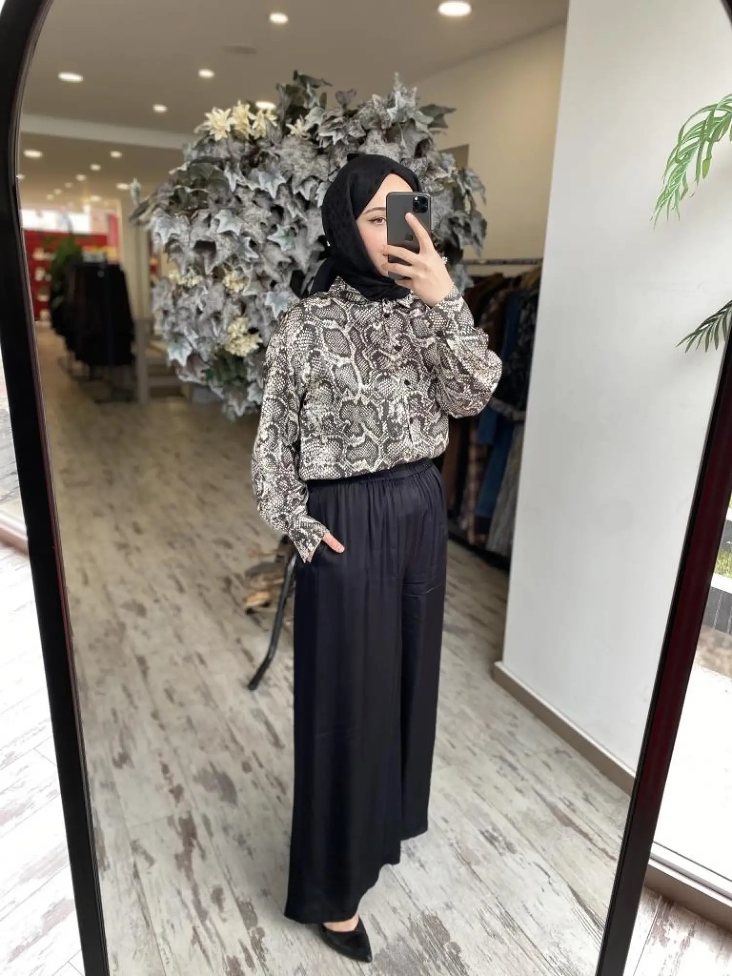 Almarwah Yılan Sırtı Desenli Gömlek 101973-1