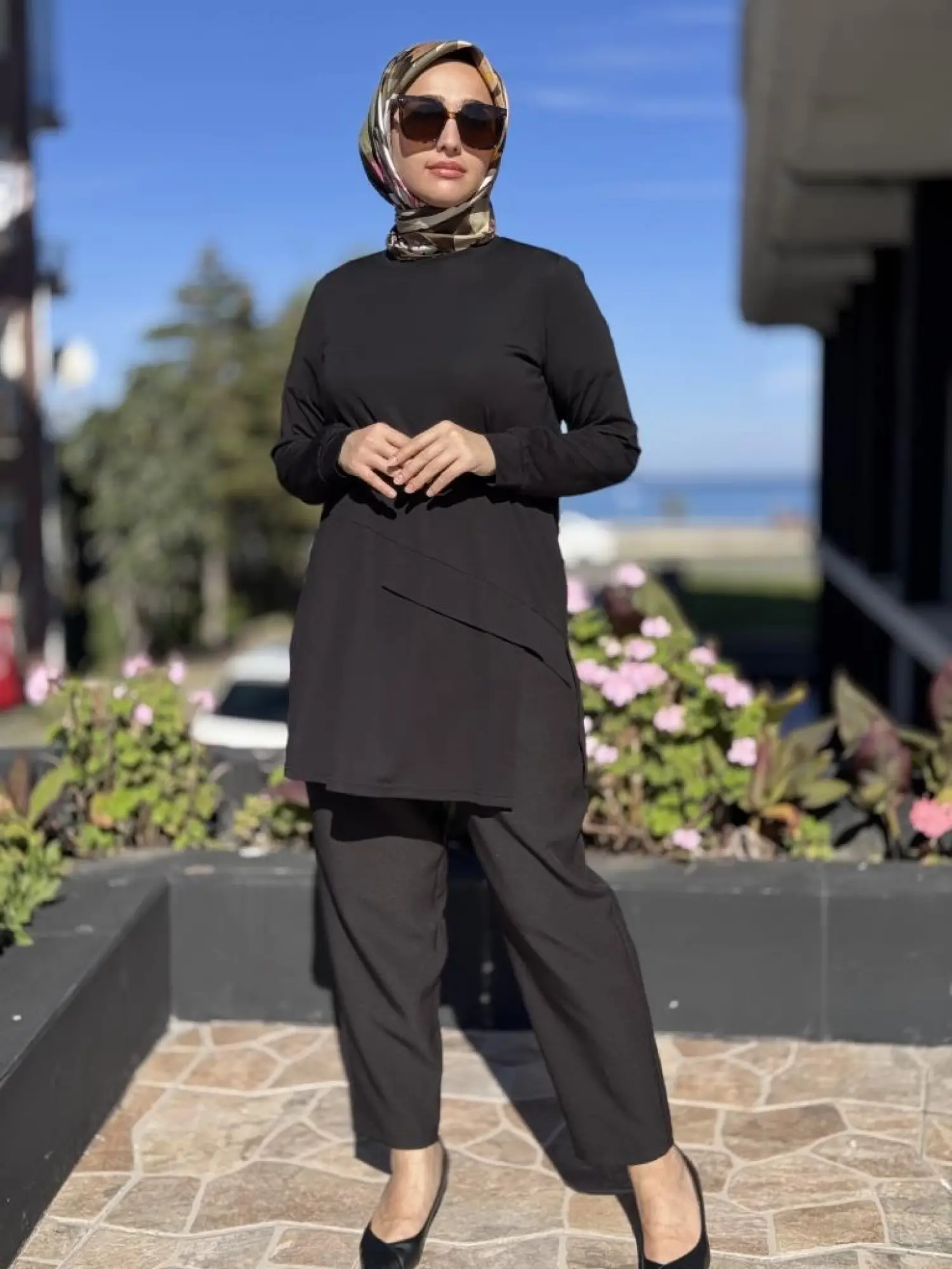 Almarwah Yırtmaç Detaylı Basic Tunik 102230