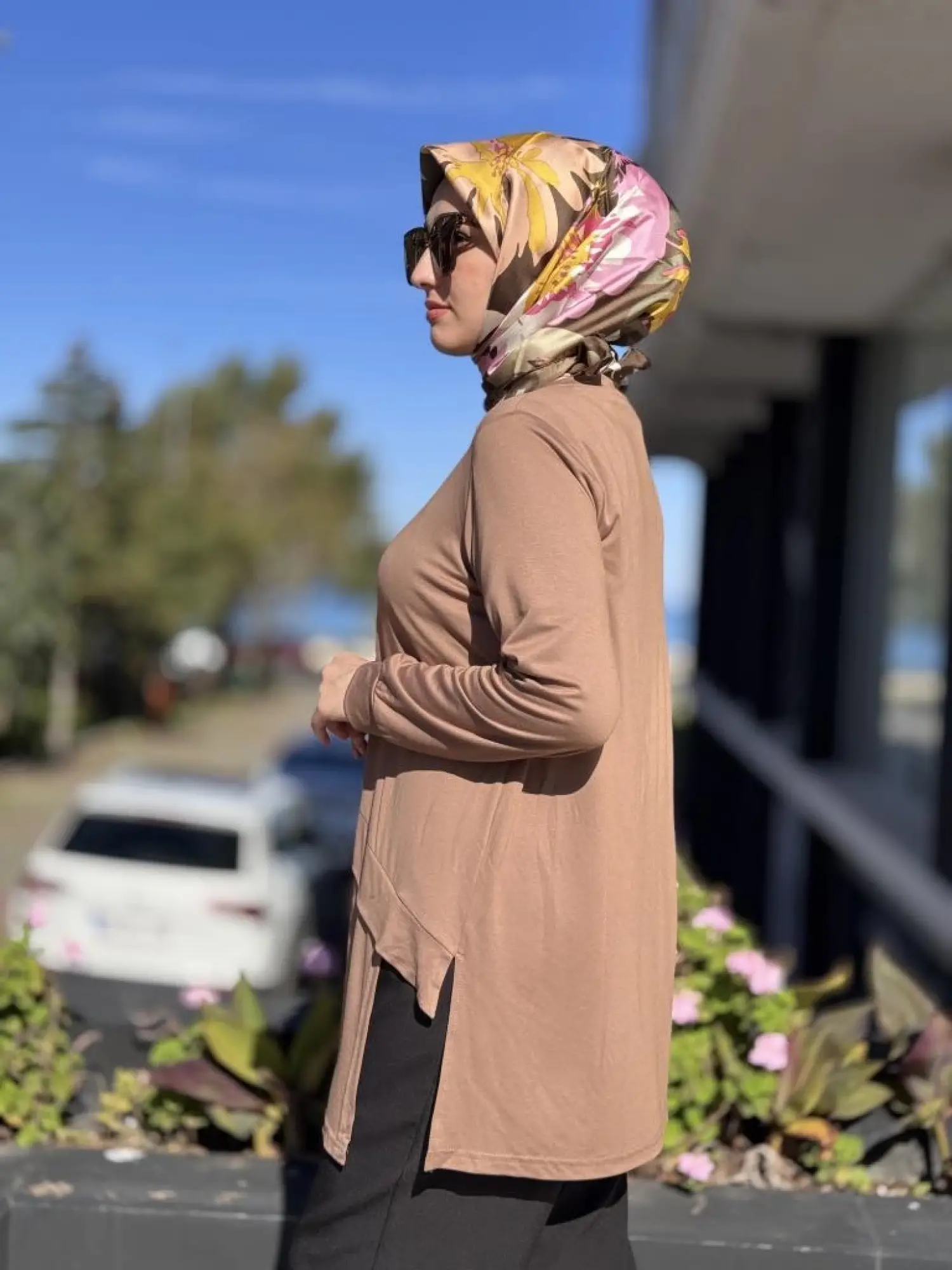 Almarwah Yırtmaç Detaylı Basic Tunik 102230