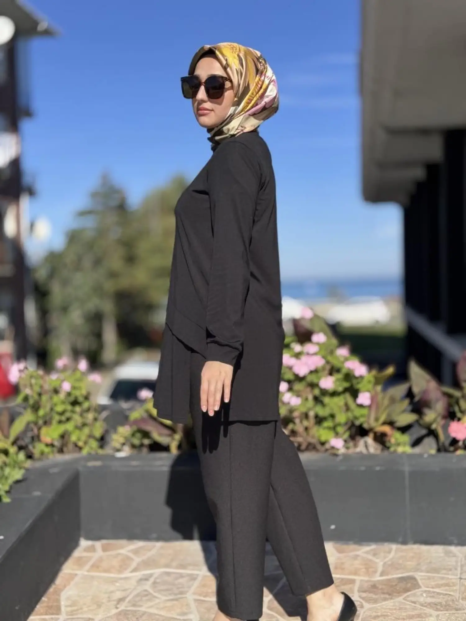 Almarwah Yırtmaç Detaylı Basic Tunik 102230