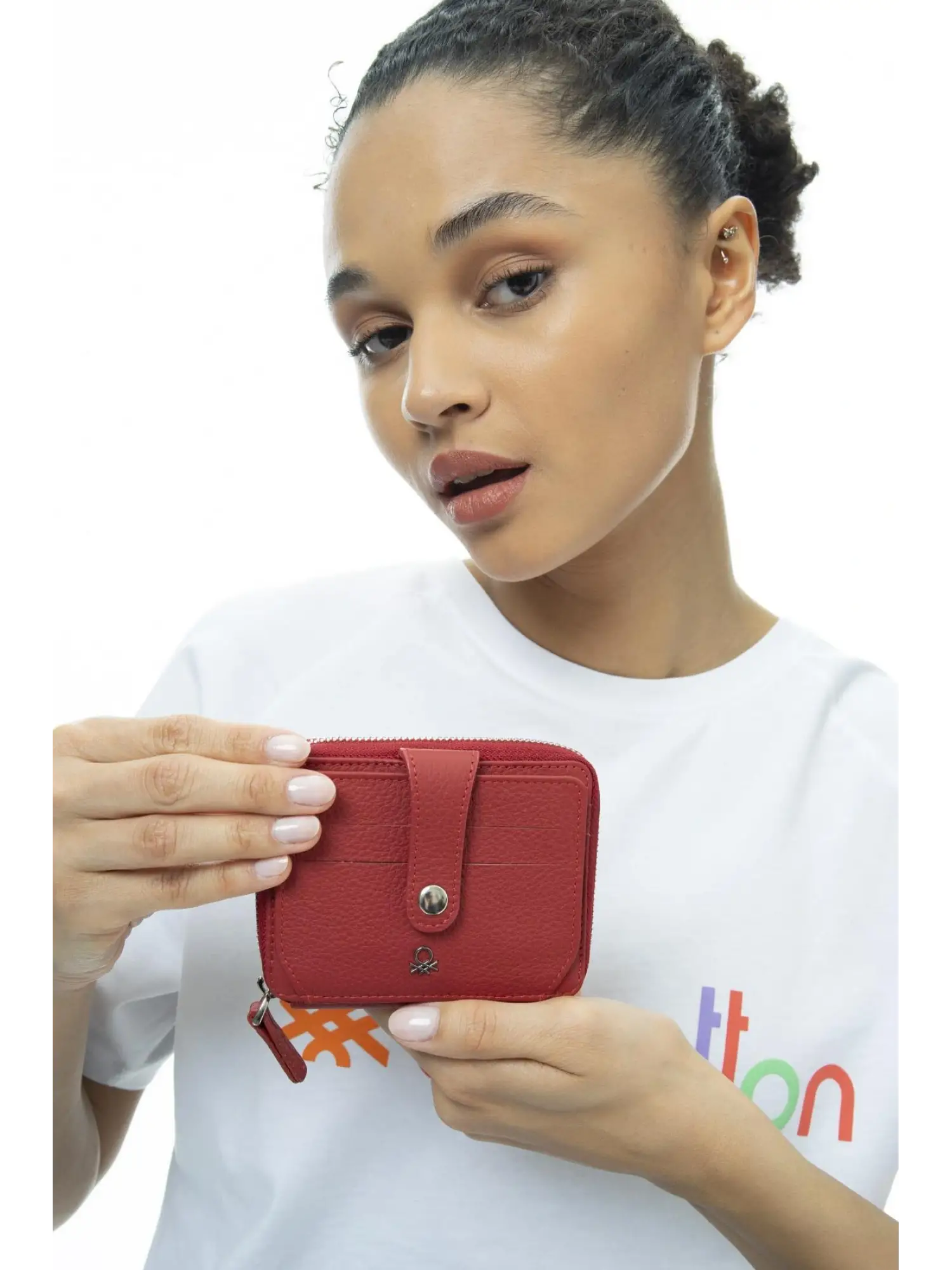 Benetton Fermuarlı Deri Cüzdan BNT1024