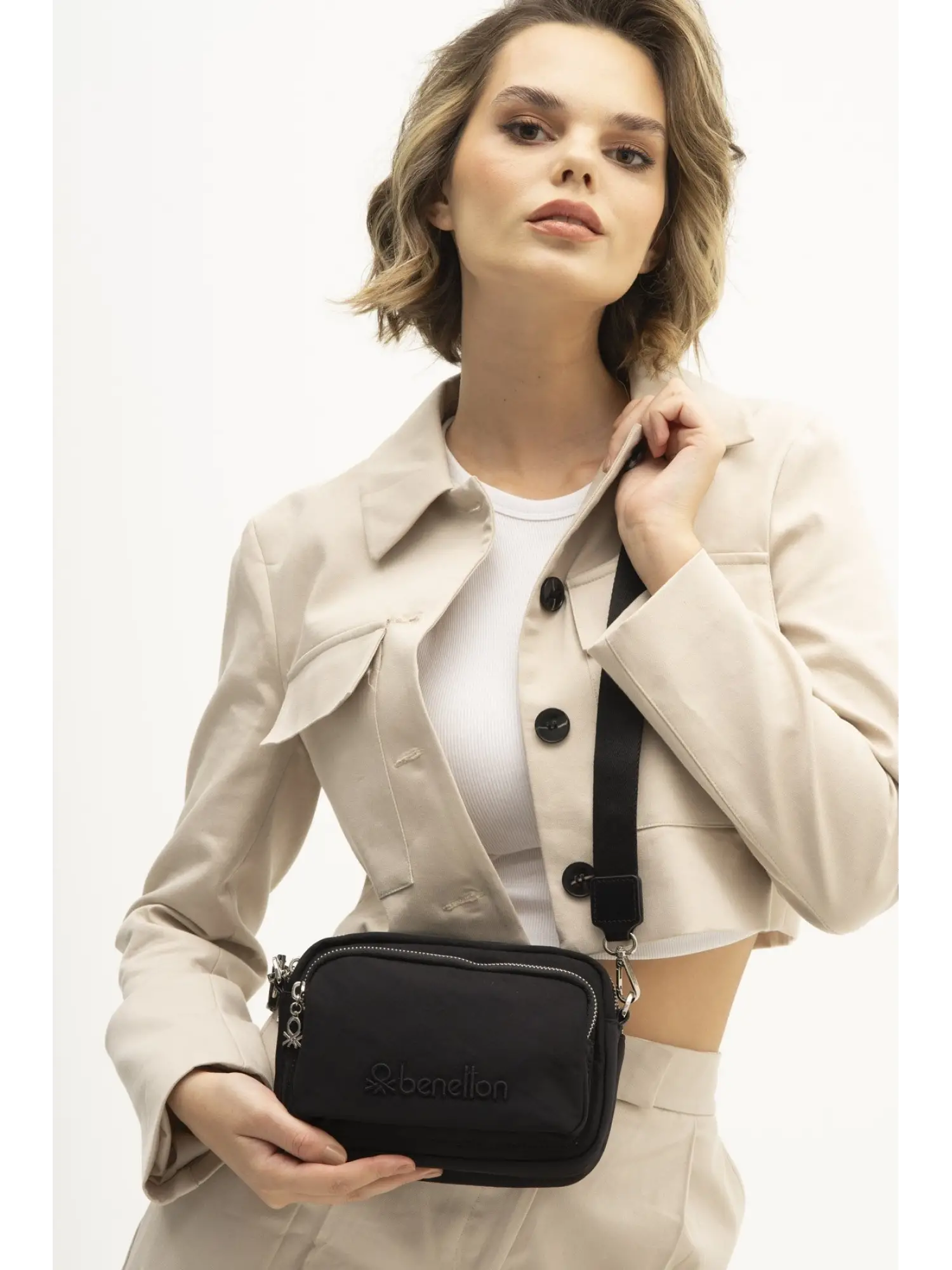 Benetton Fermuarlı Küçük Çapraz Çanta BNT1203