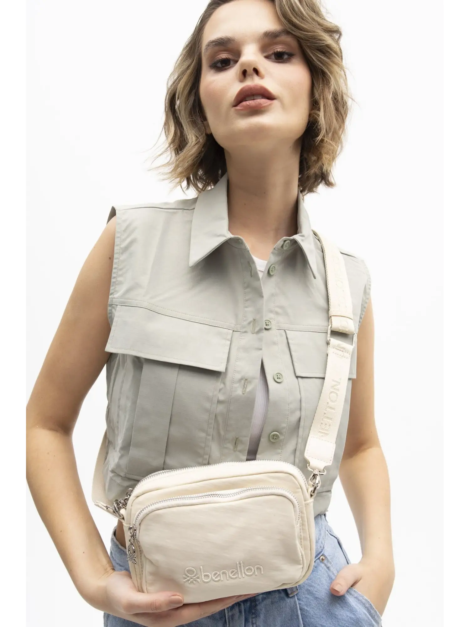 Benetton Fermuarlı Küçük Çapraz Çanta BNT1203