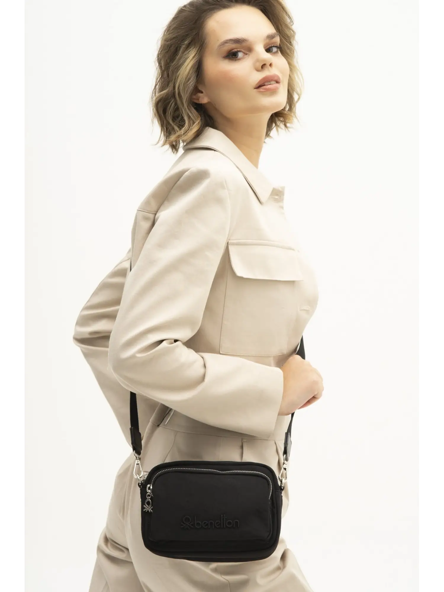 Benetton Fermuarlı Küçük Çapraz Çanta BNT1203