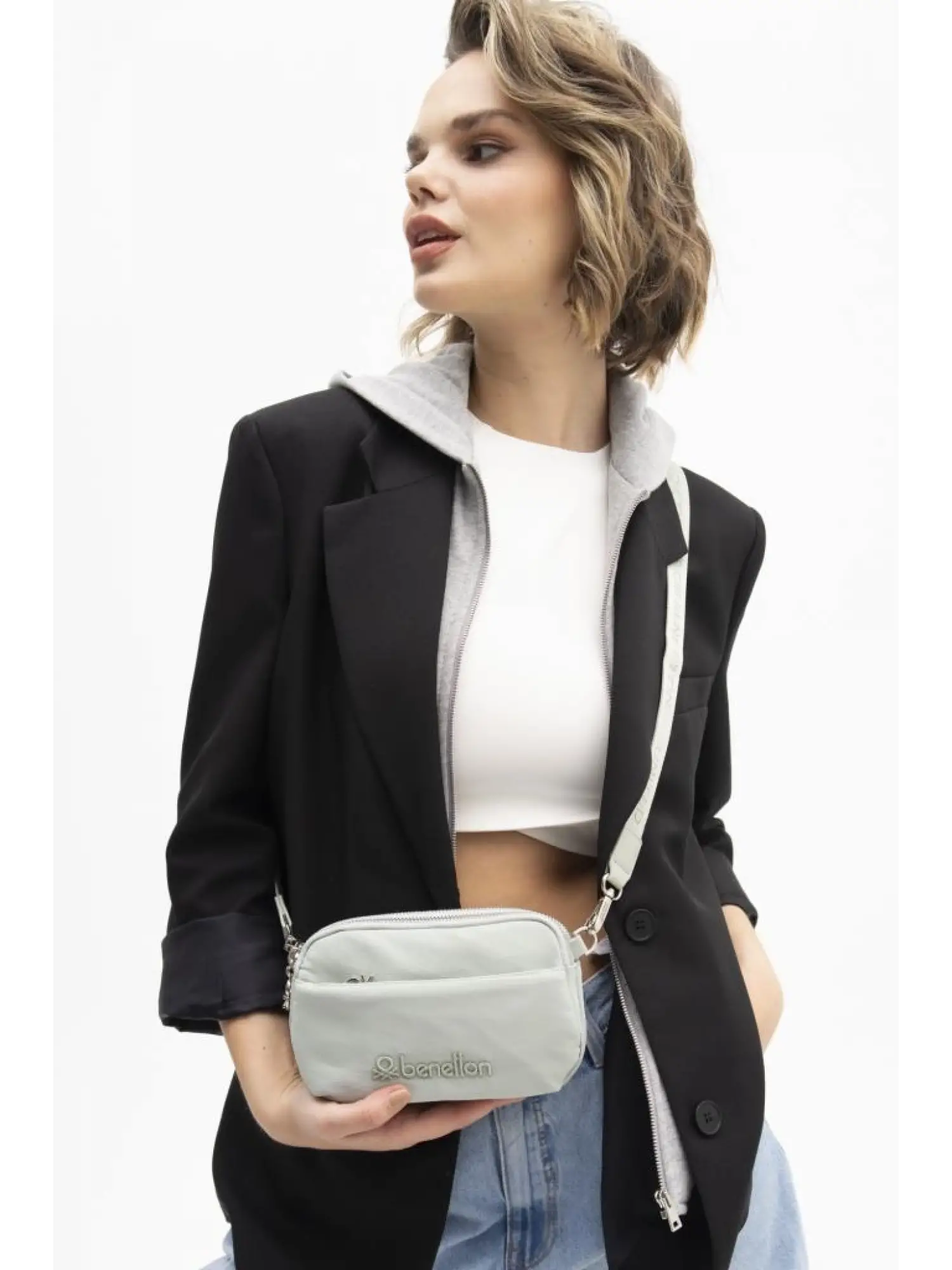 Benetton Fermuarlı Küçük Çapraz Çanta BNT1205