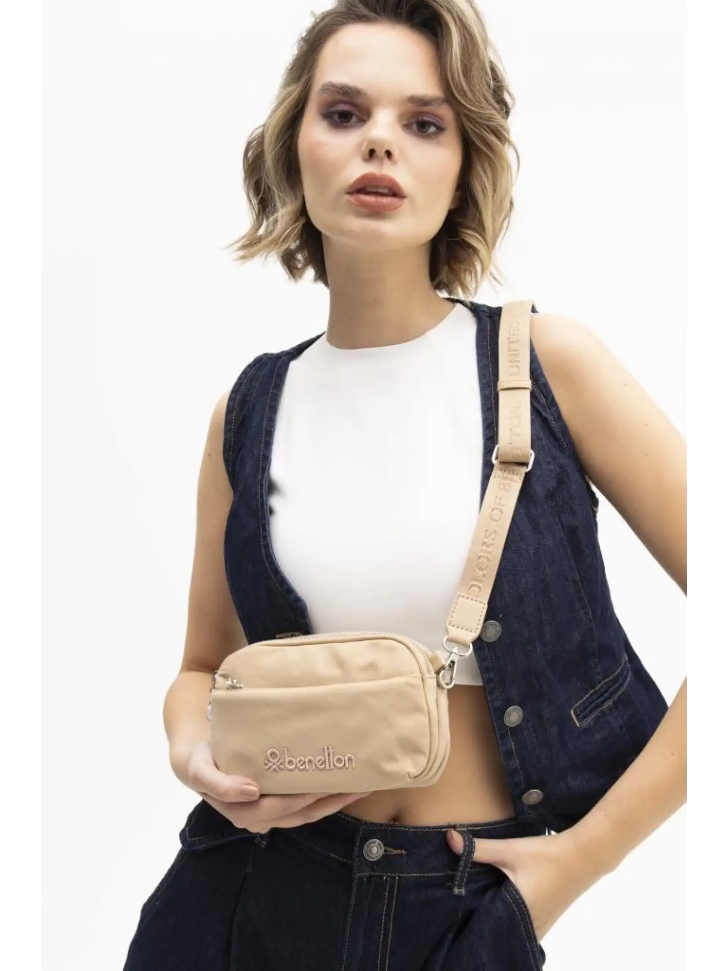Benetton Fermuarlı Küçük Çapraz Çanta BNT1205