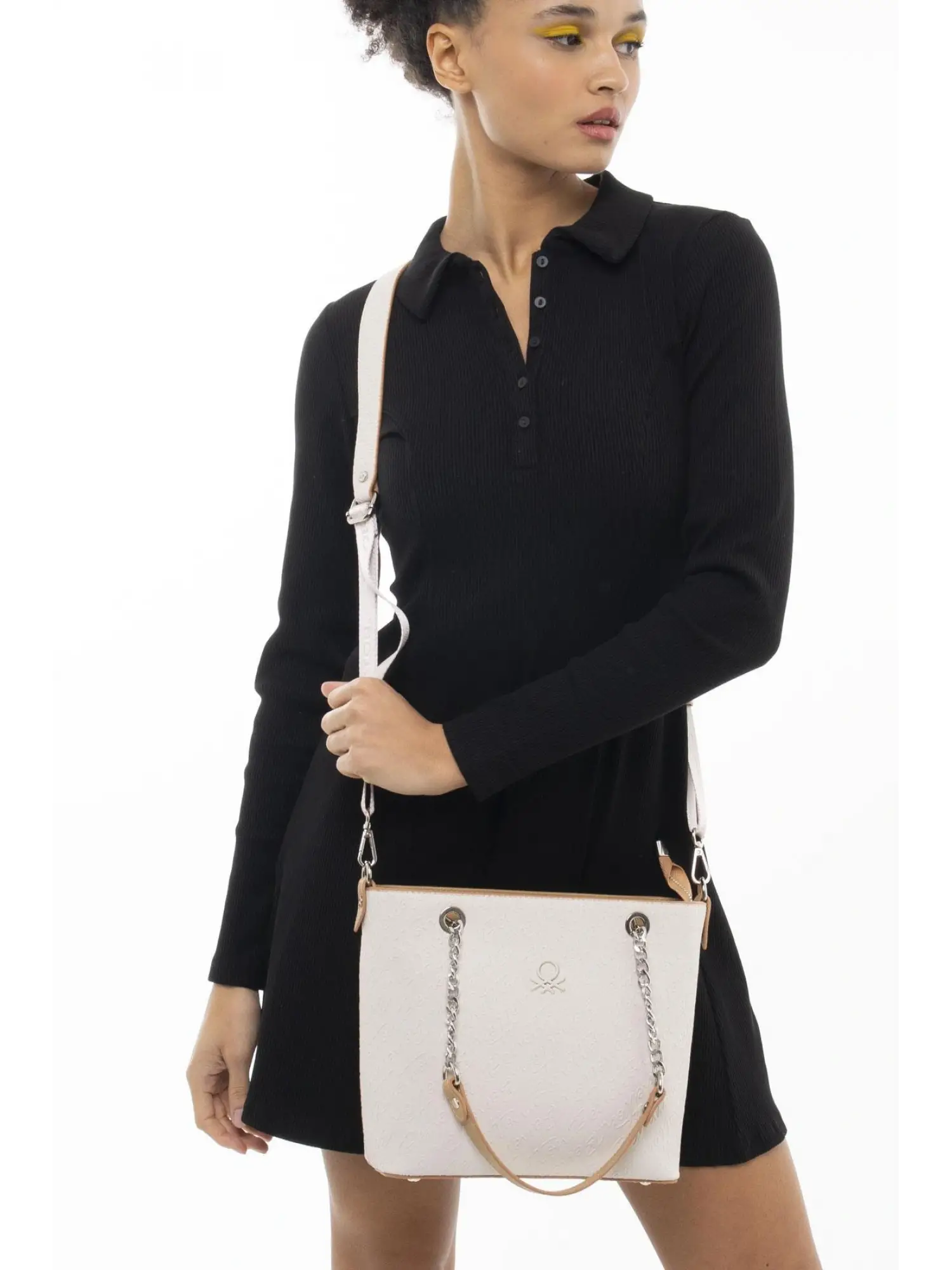 Benetton Monogram Yazılı Kol Çantası BNT1043