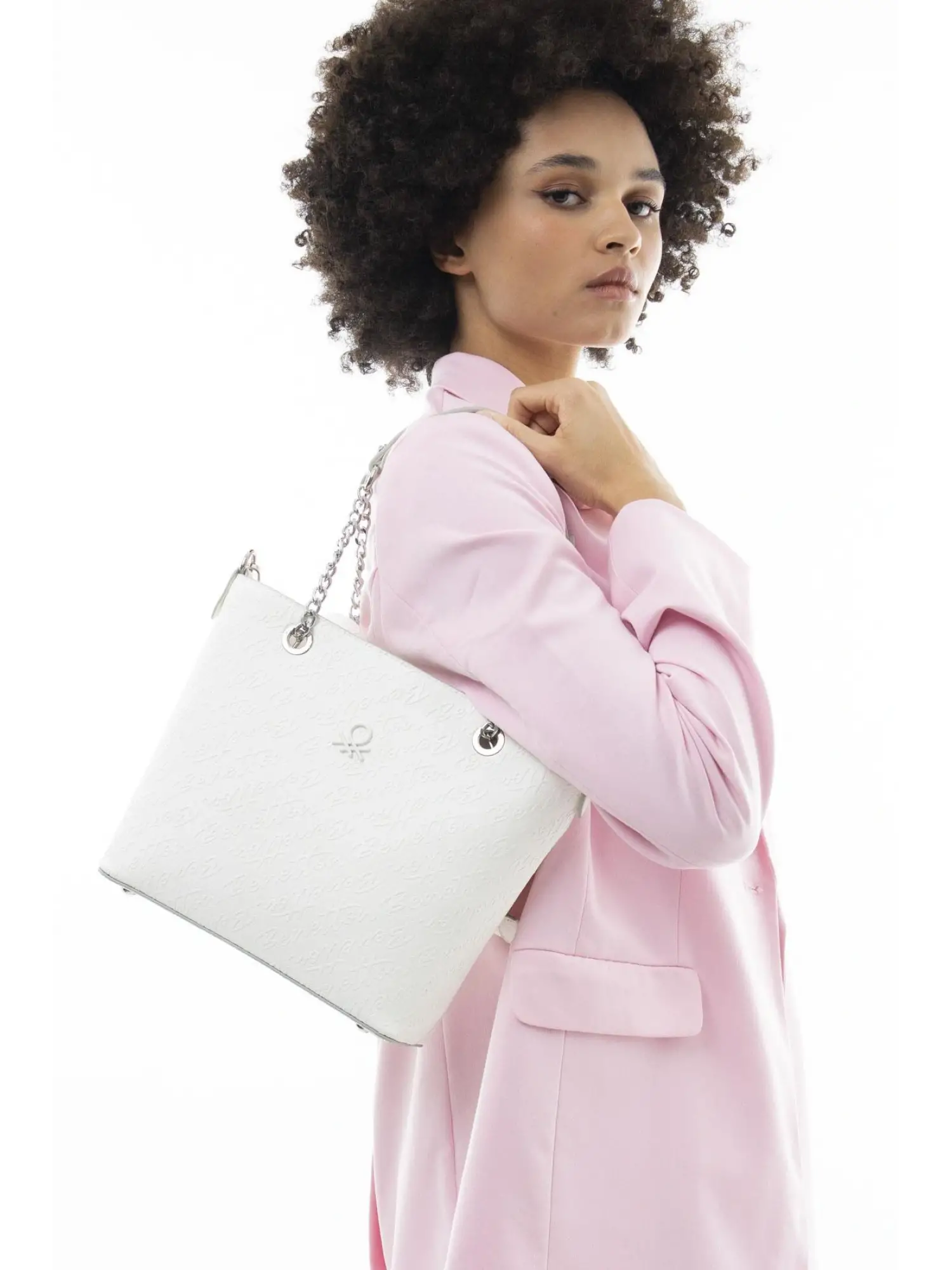 Benetton Monogram Yazılı Kol Çantası BNT1043