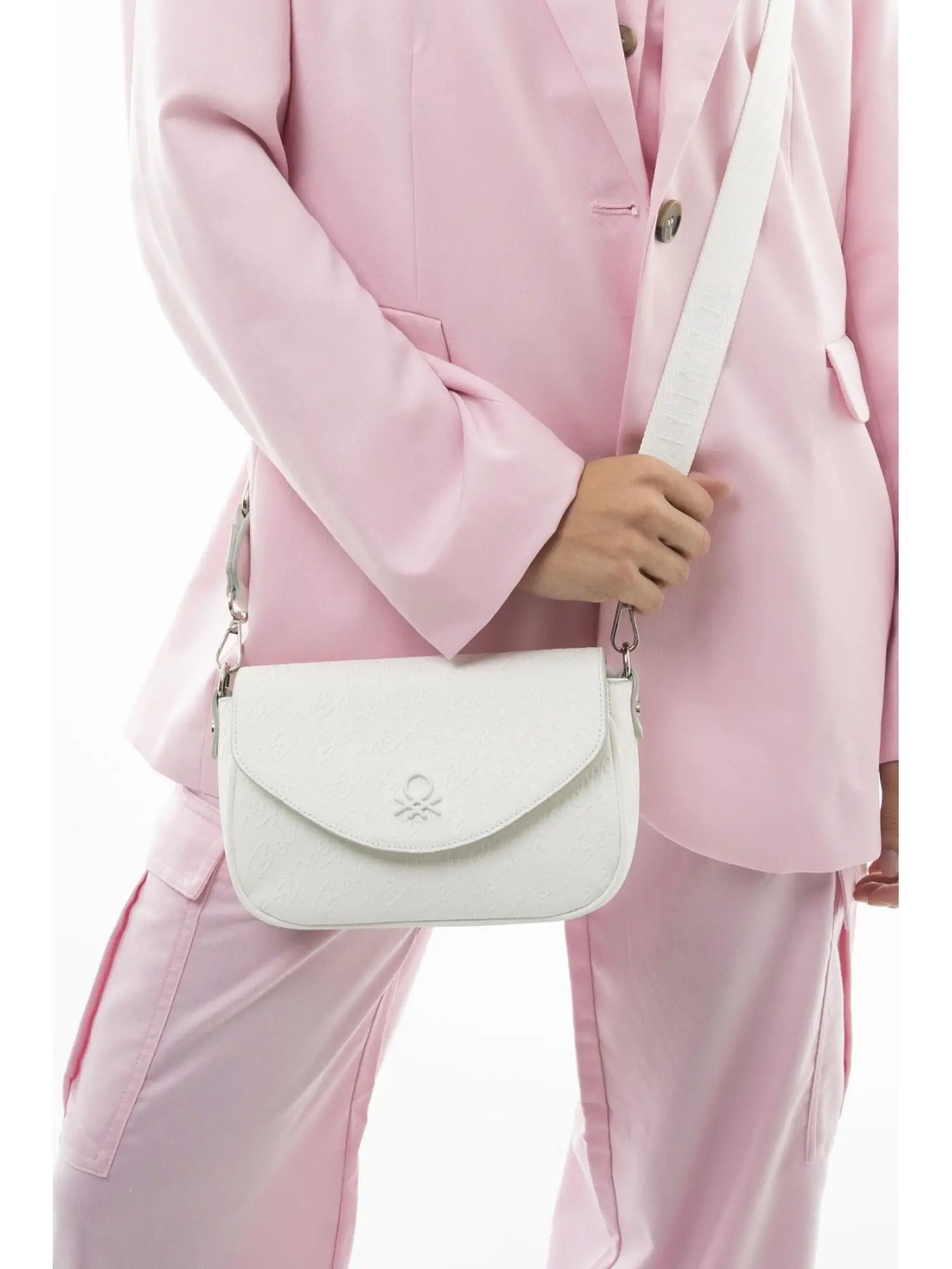 Benetton Monogram Yazılı Küçük Çapraz Çanta BNT1047