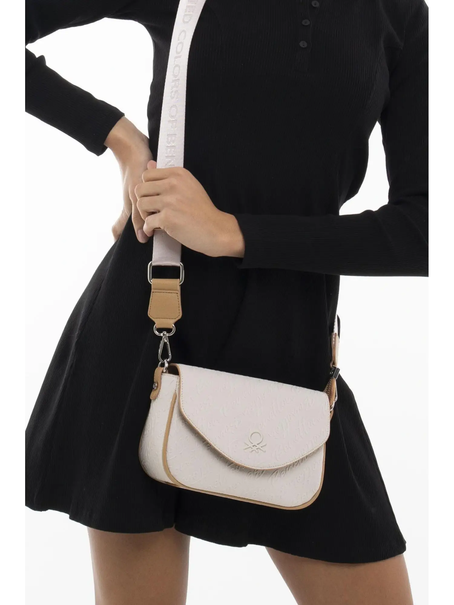 Benetton Monogram Yazılı Küçük Çapraz Çanta BNT1047