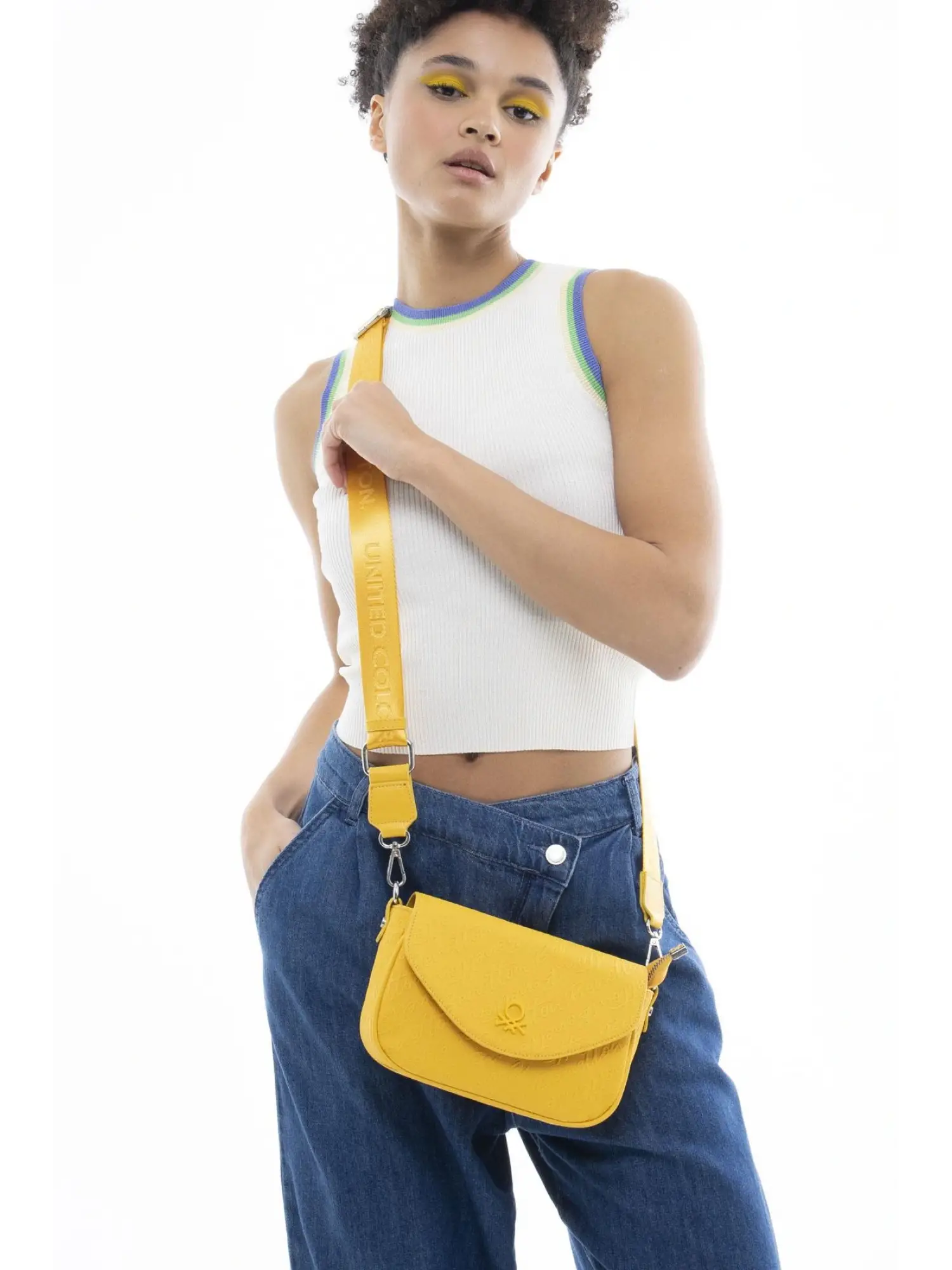 Benetton Monogram Yazılı Küçük Çapraz Çanta BNT1047