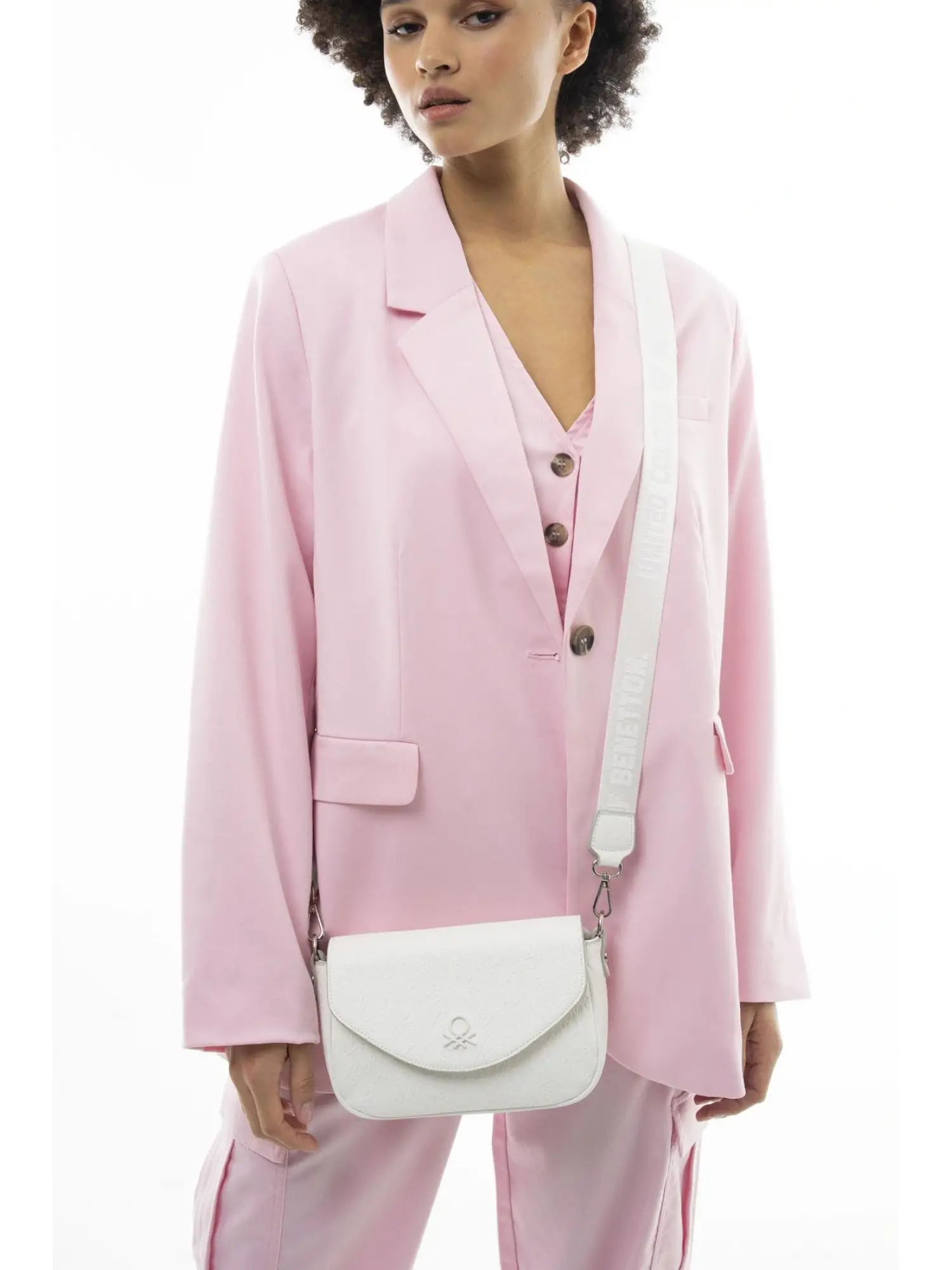 Benetton Monogram Yazılı Küçük Çapraz Çanta BNT1047