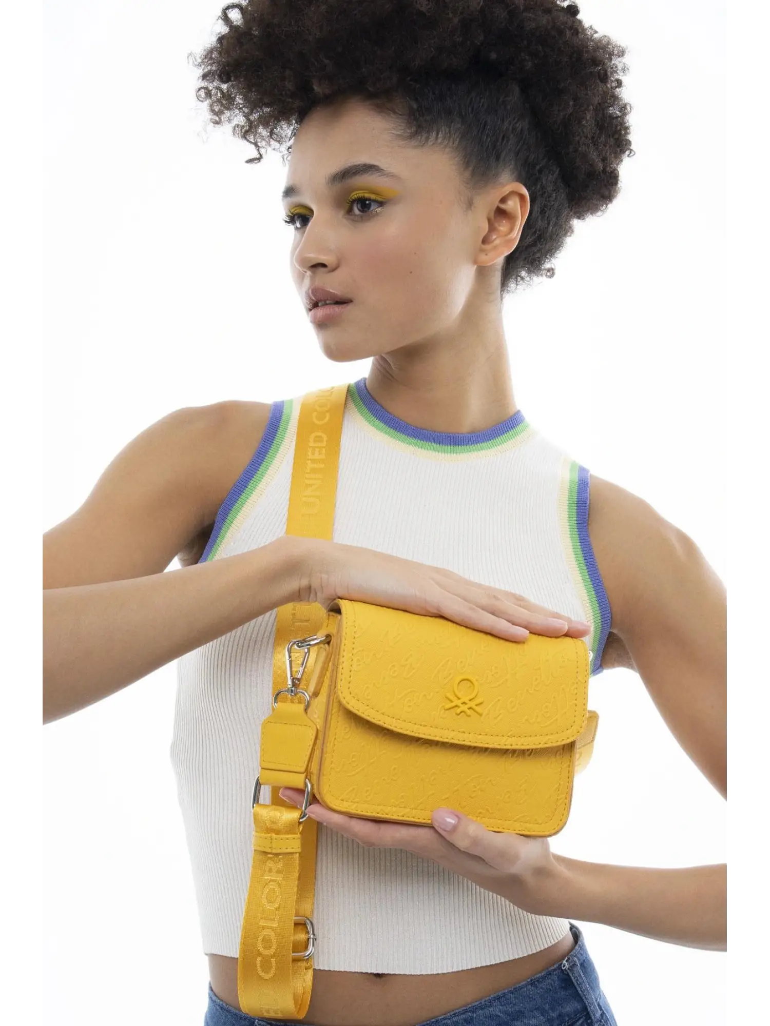 Benetton Monogram Yazılı Küçük Çapraz Çanta BNT1078