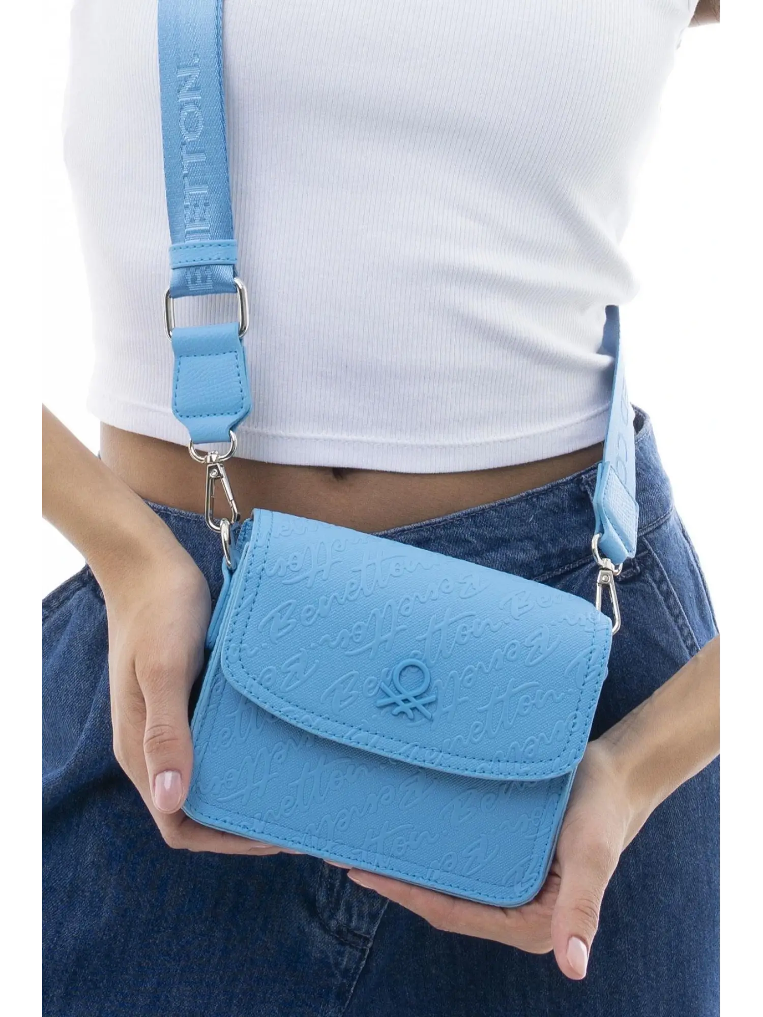 Benetton Monogram Yazılı Küçük Çapraz Çanta BNT1078