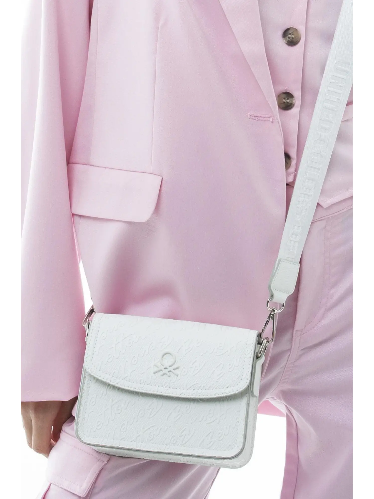 Benetton Monogram Yazılı Küçük Çapraz Çanta BNT1078