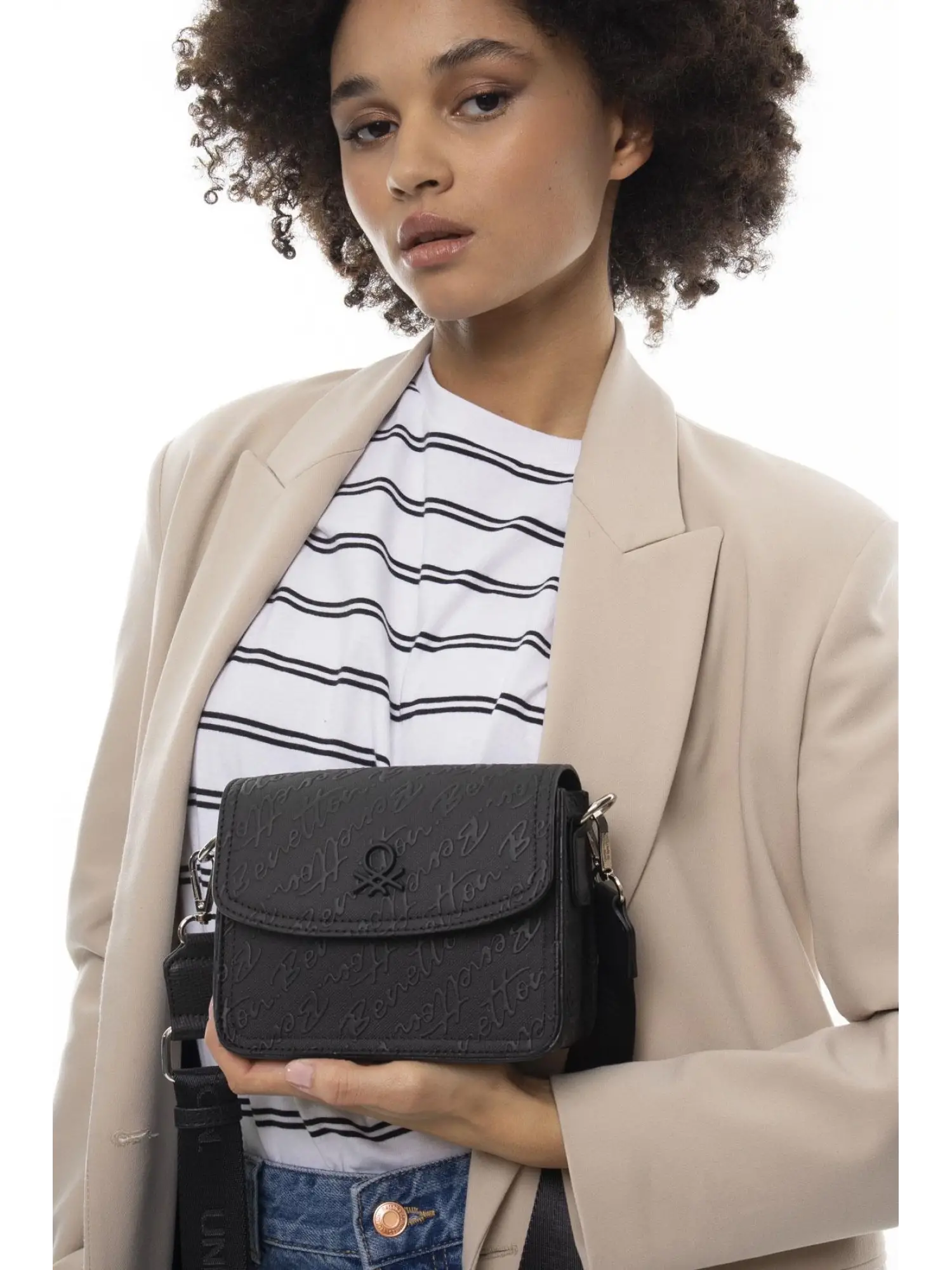 Benetton Monogram Yazılı Küçük Çapraz Çanta BNT1078