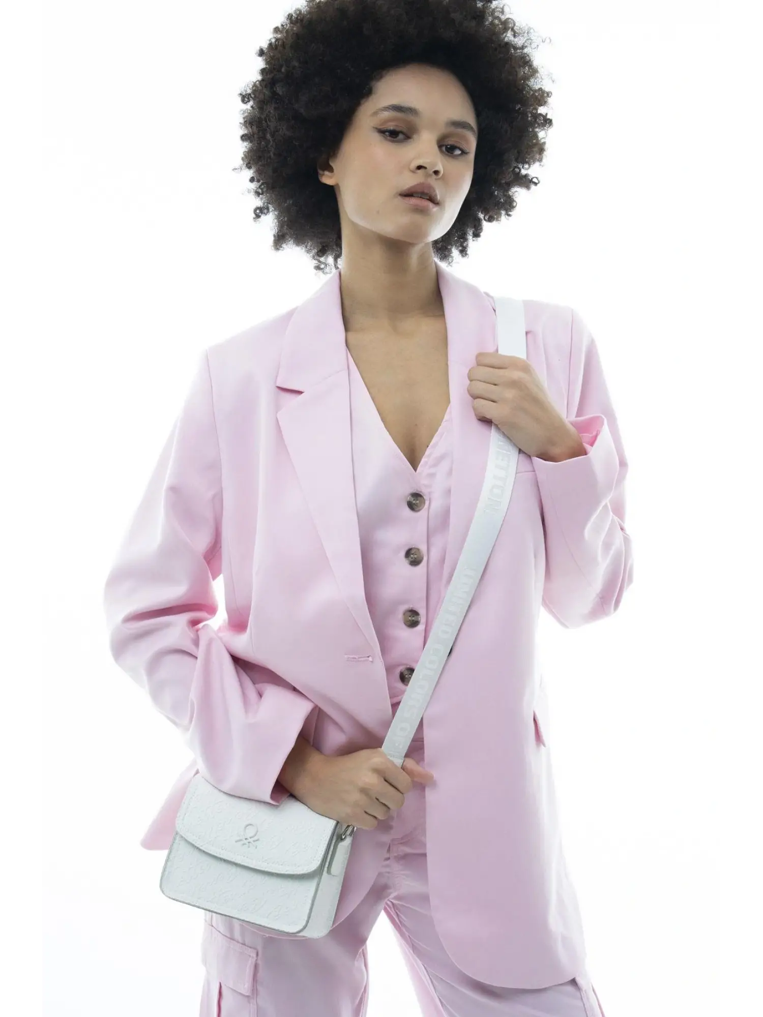 Benetton Monogram Yazılı Küçük Çapraz Çanta BNT1078