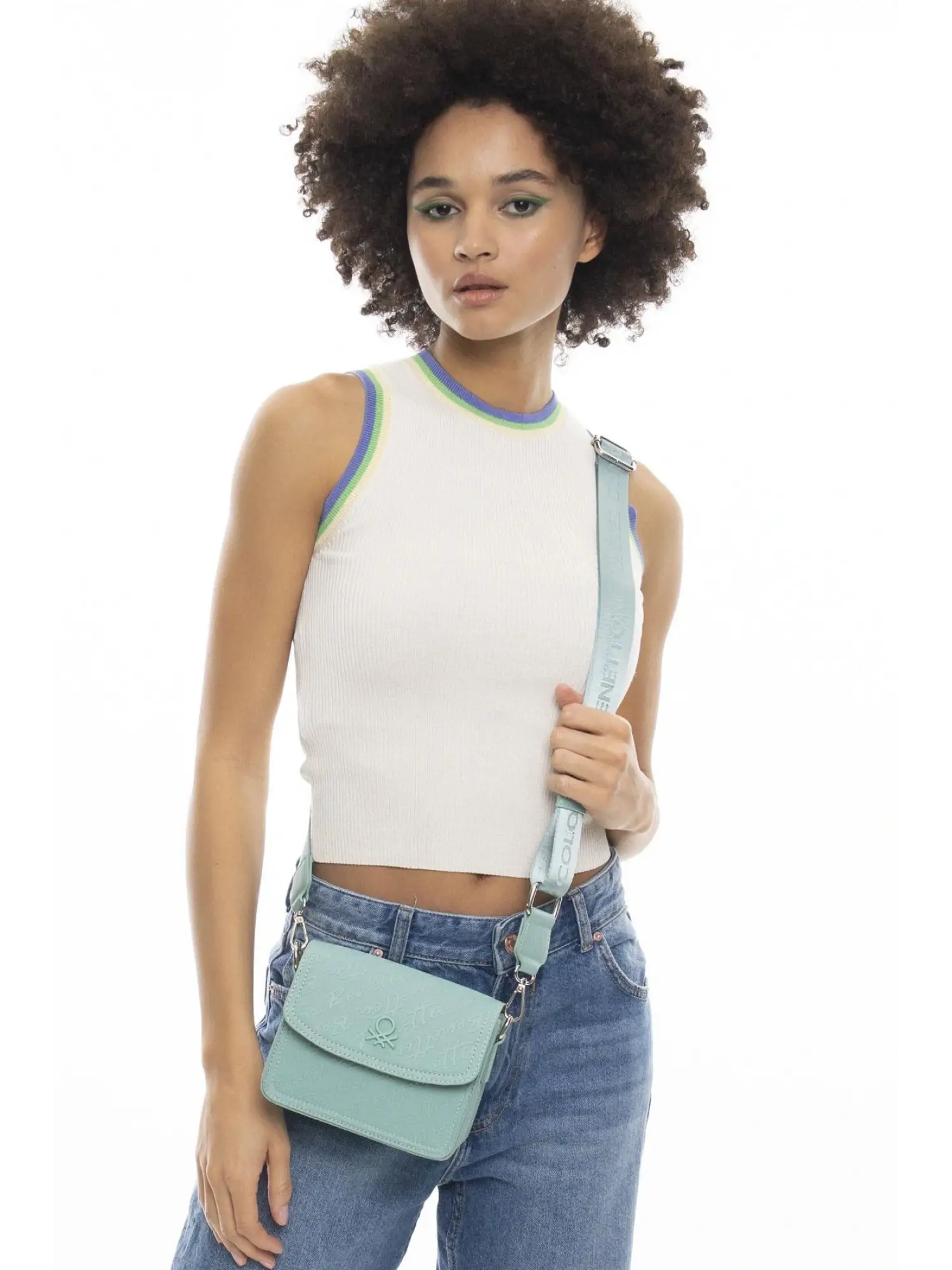 Benetton Monogram Yazılı Küçük Çapraz Çanta BNT1078