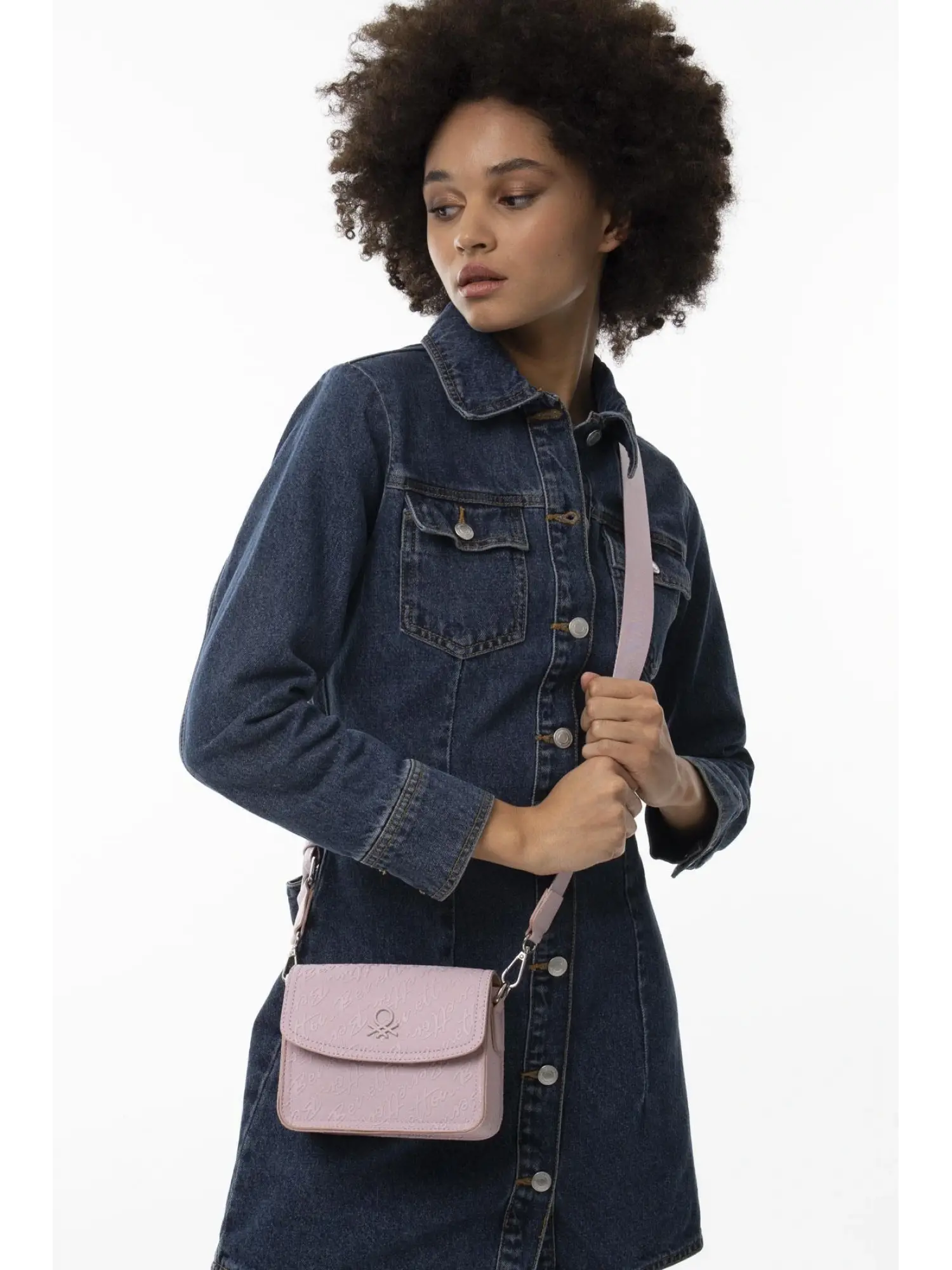 Benetton Monogram Yazılı Küçük Çapraz Çanta BNT1078