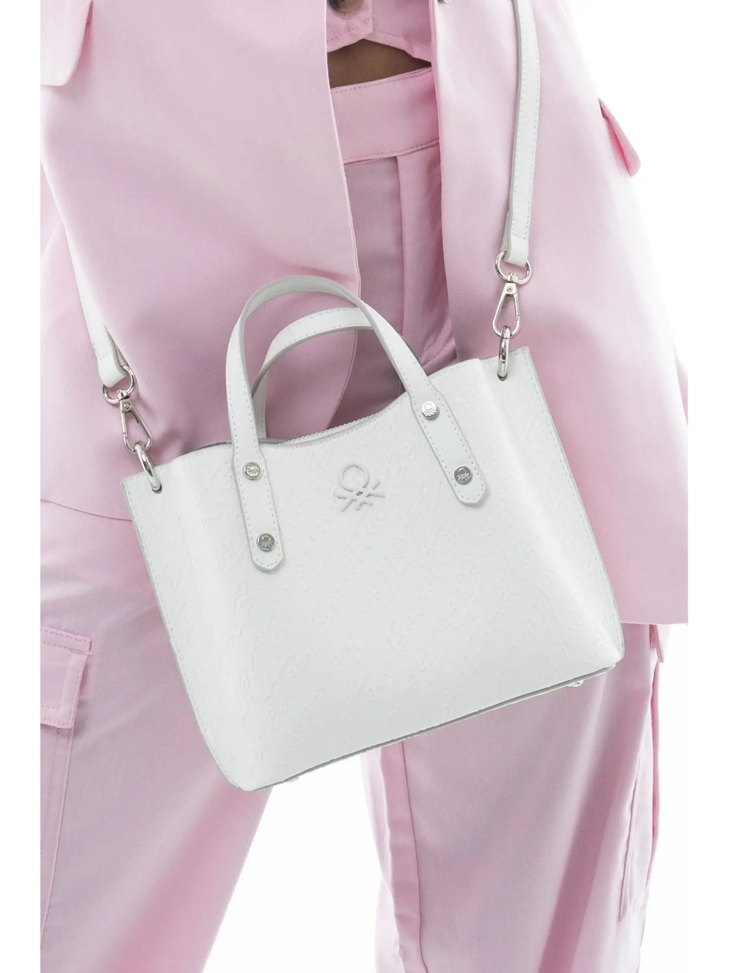 Benetton Monogram Yazılı Küçük El Çantası BNT1045