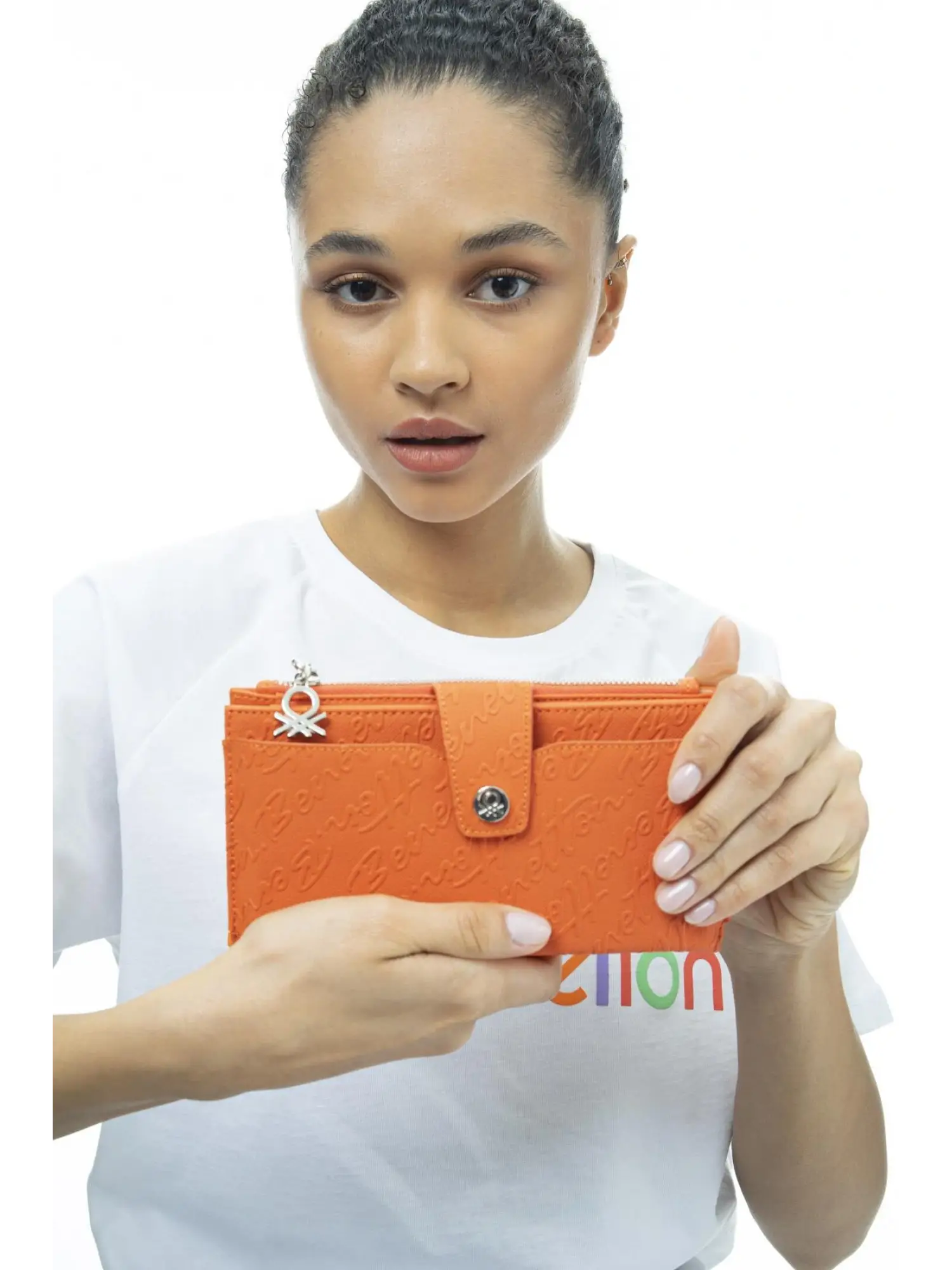 Benetton Monogram Yazılı Renkli Cüzdan BNT1038