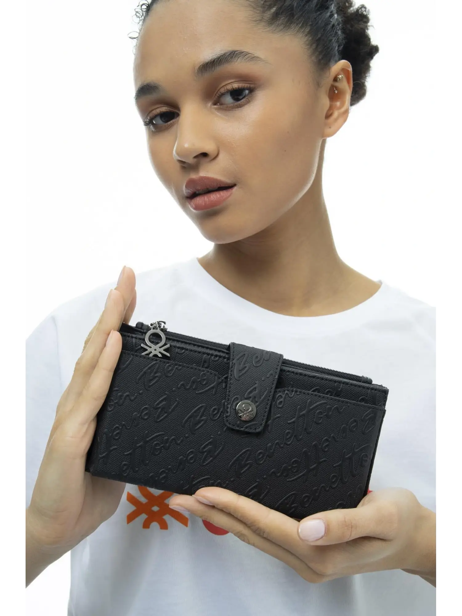 Benetton Monogram Yazılı Renkli Cüzdan BNT1038