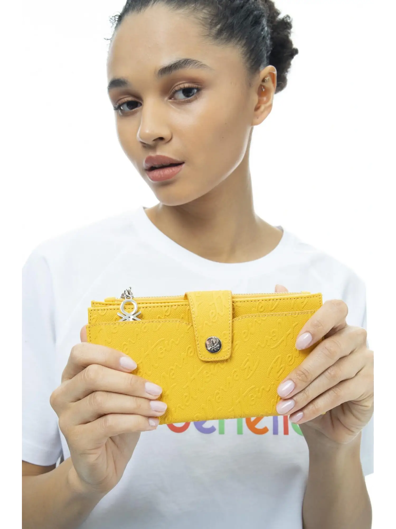 Benetton Monogram Yazılı Renkli Cüzdan BNT1038