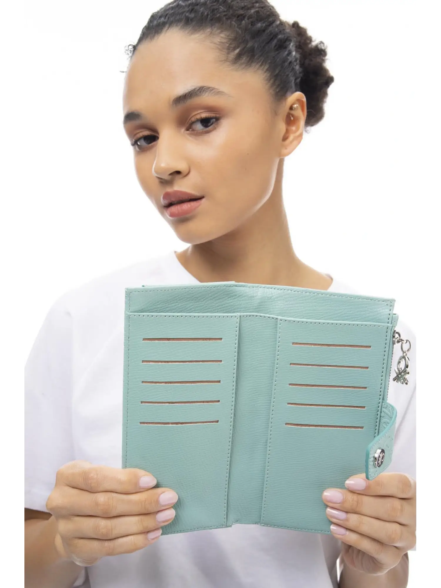 Benetton Monogram Yazılı Renkli Cüzdan BNT1038