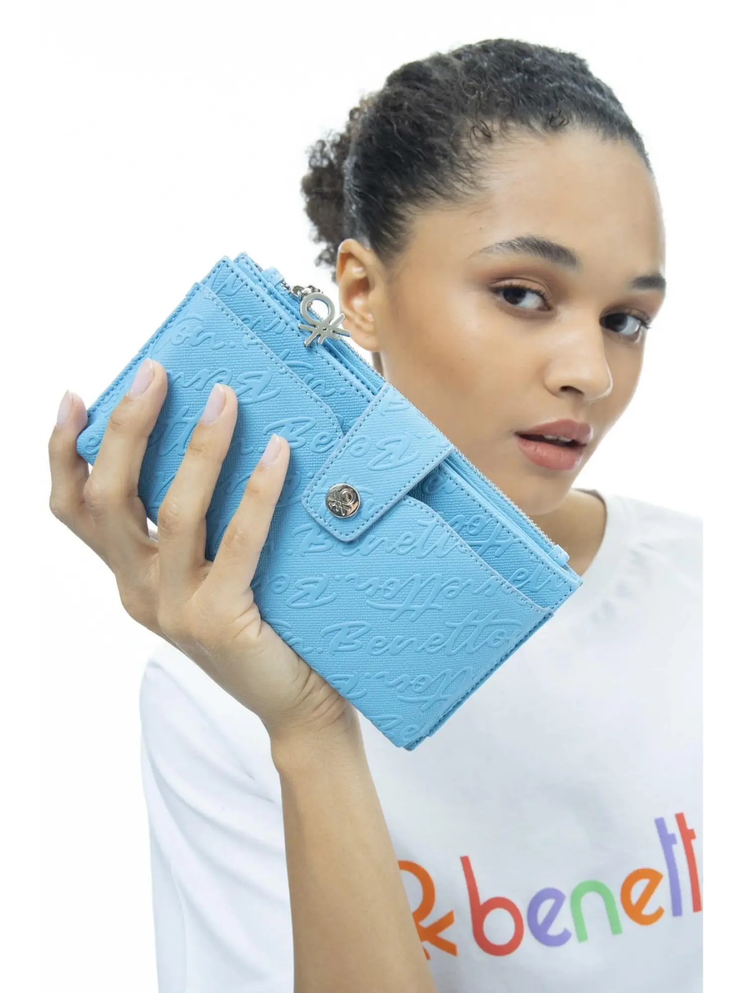 Benetton Monogram Yazılı Renkli Cüzdan BNT1038