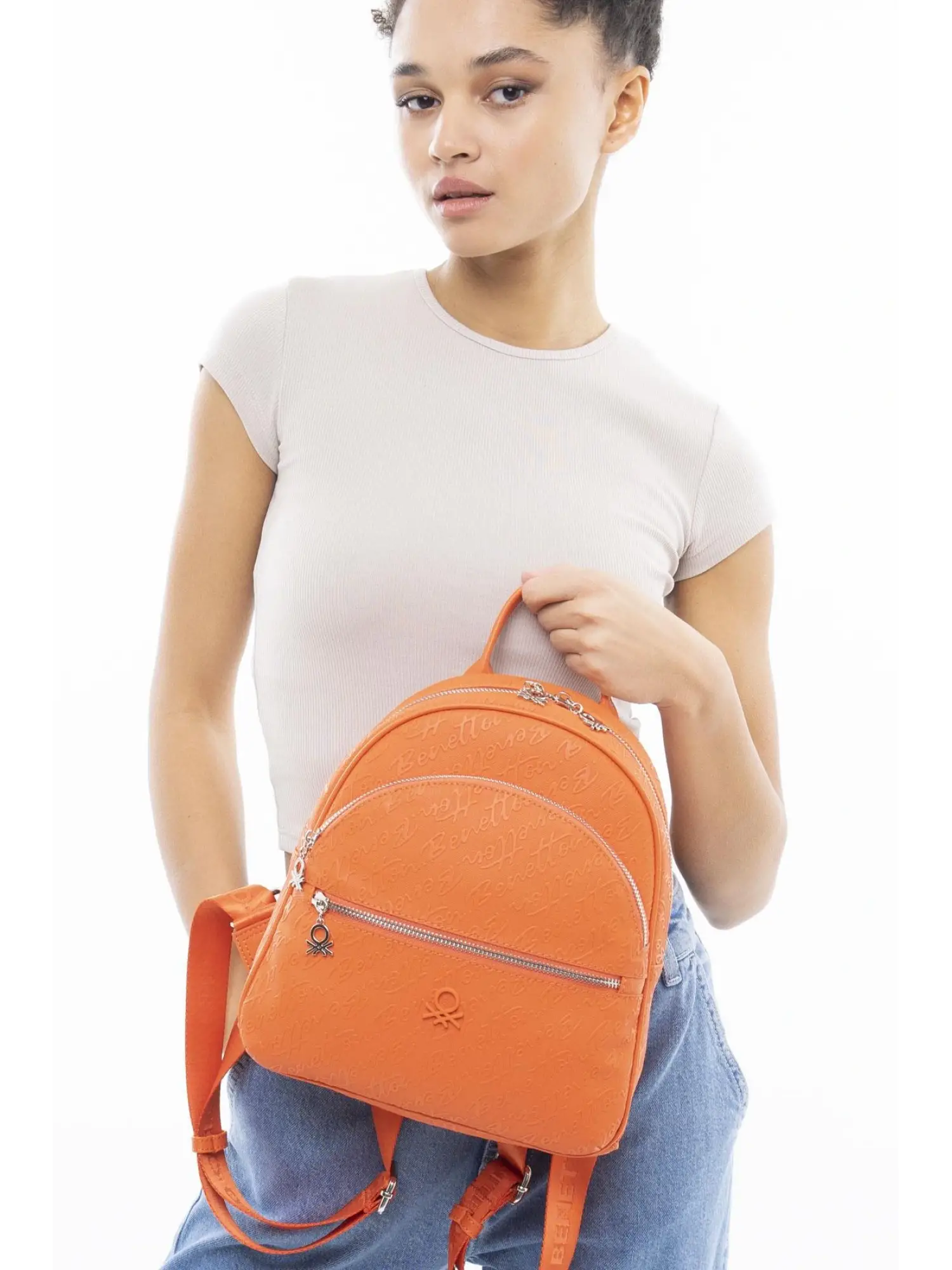 Benetton Monogram Yazılı Sırt Çantası BNT1066