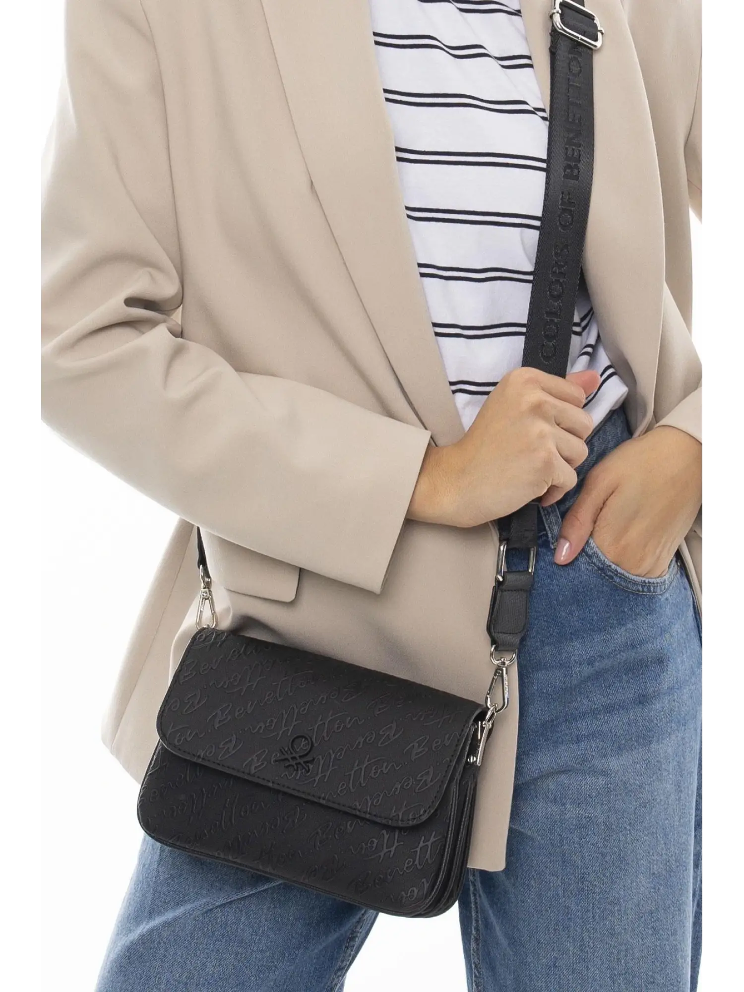 Benetton Üç Bölmeli Çapraz Çanta BNT1070