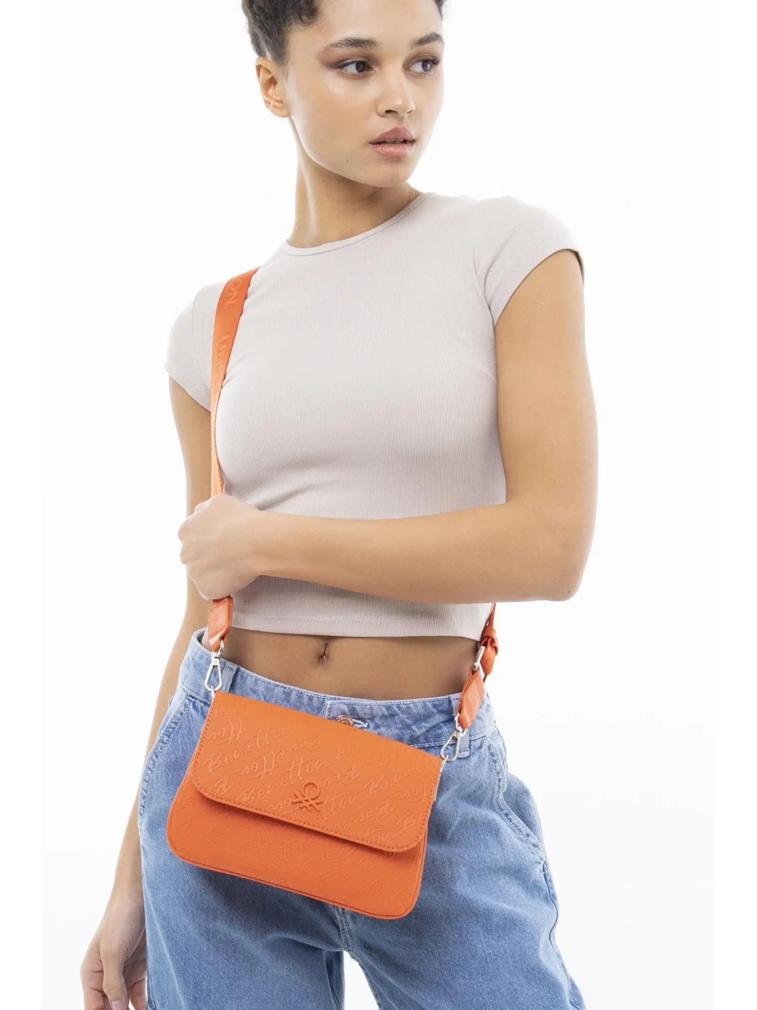 Benetton Üç Bölmeli Çapraz Çanta BNT1070