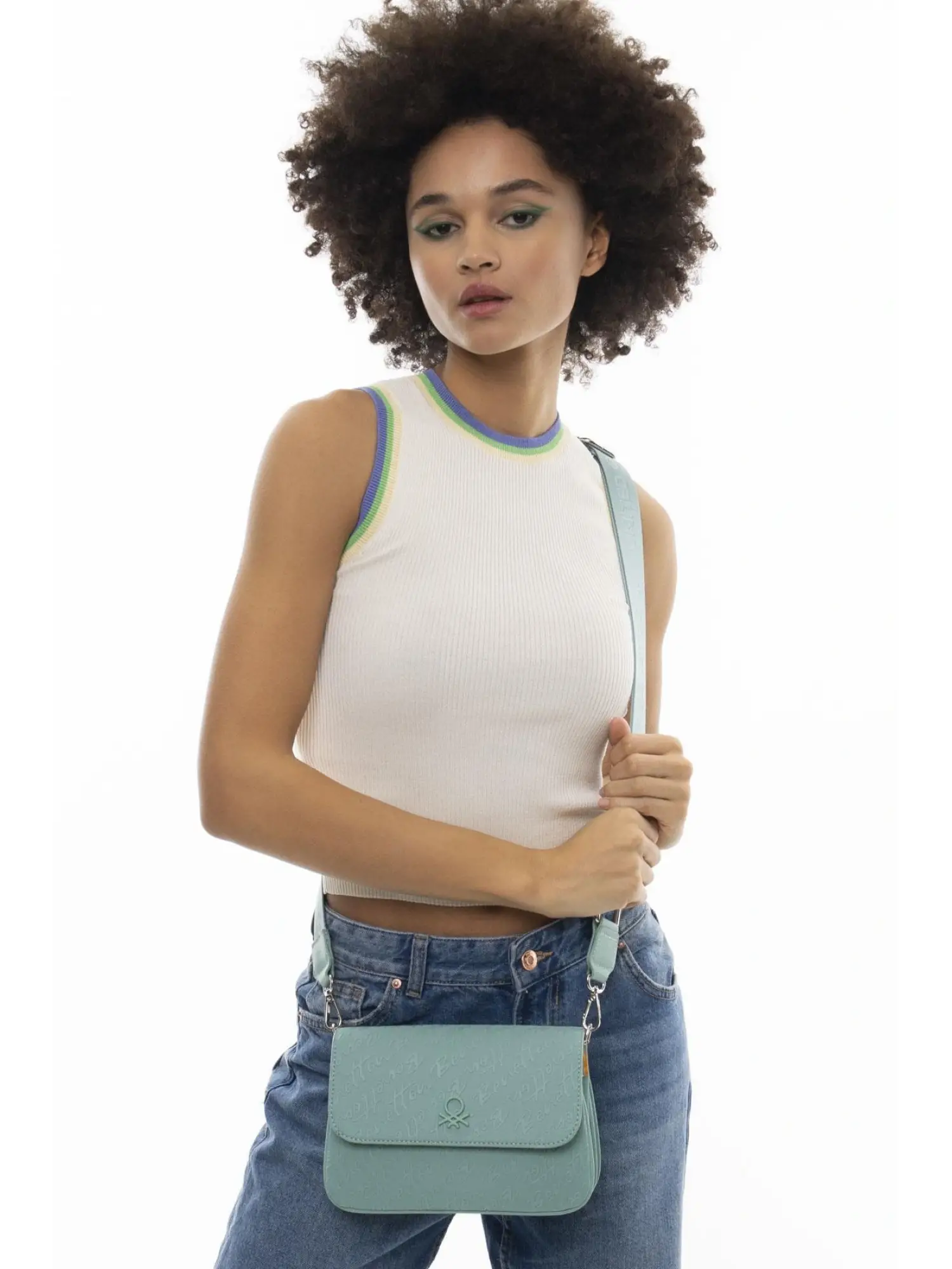 Benetton Üç Bölmeli Çapraz Çanta BNT1070