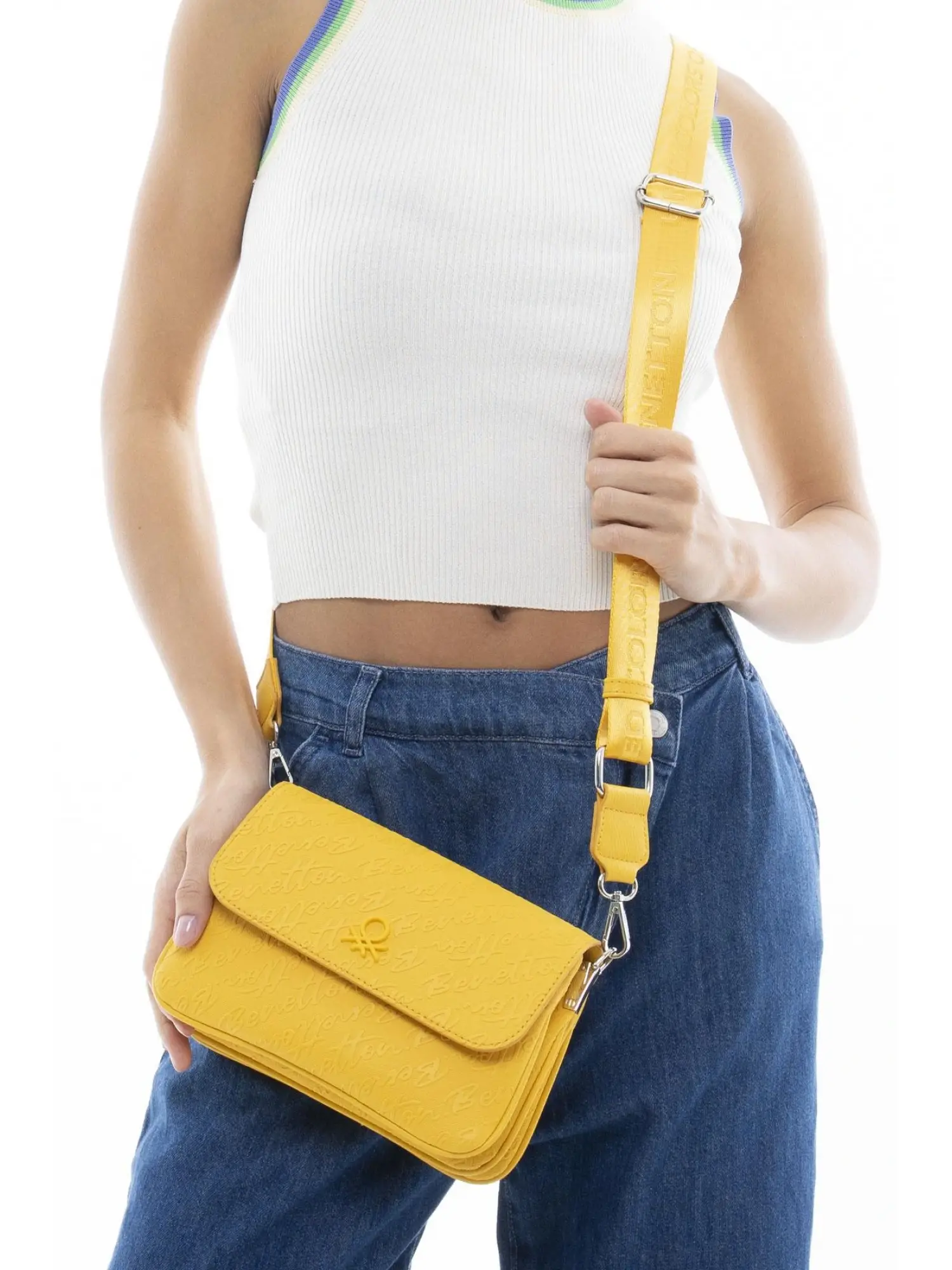 Benetton Üç Bölmeli Çapraz Çanta BNT1070