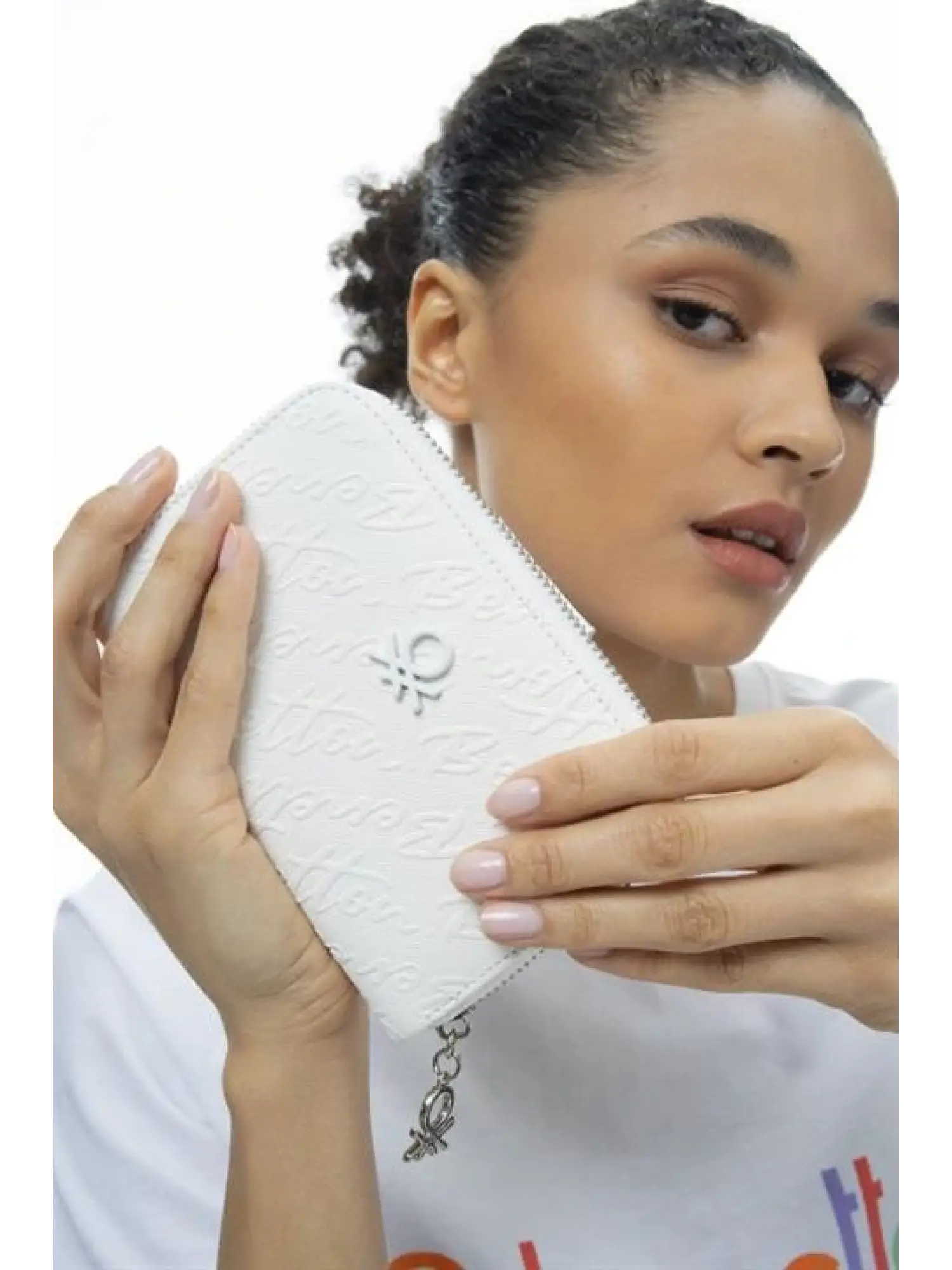 Benetton Yazılı Fermuarlı Cüzdan BNT984