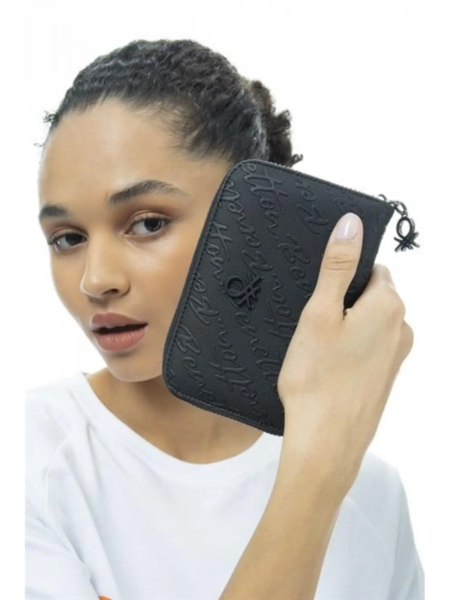 Benetton Yazılı Fermuarlı Cüzdan BNT984