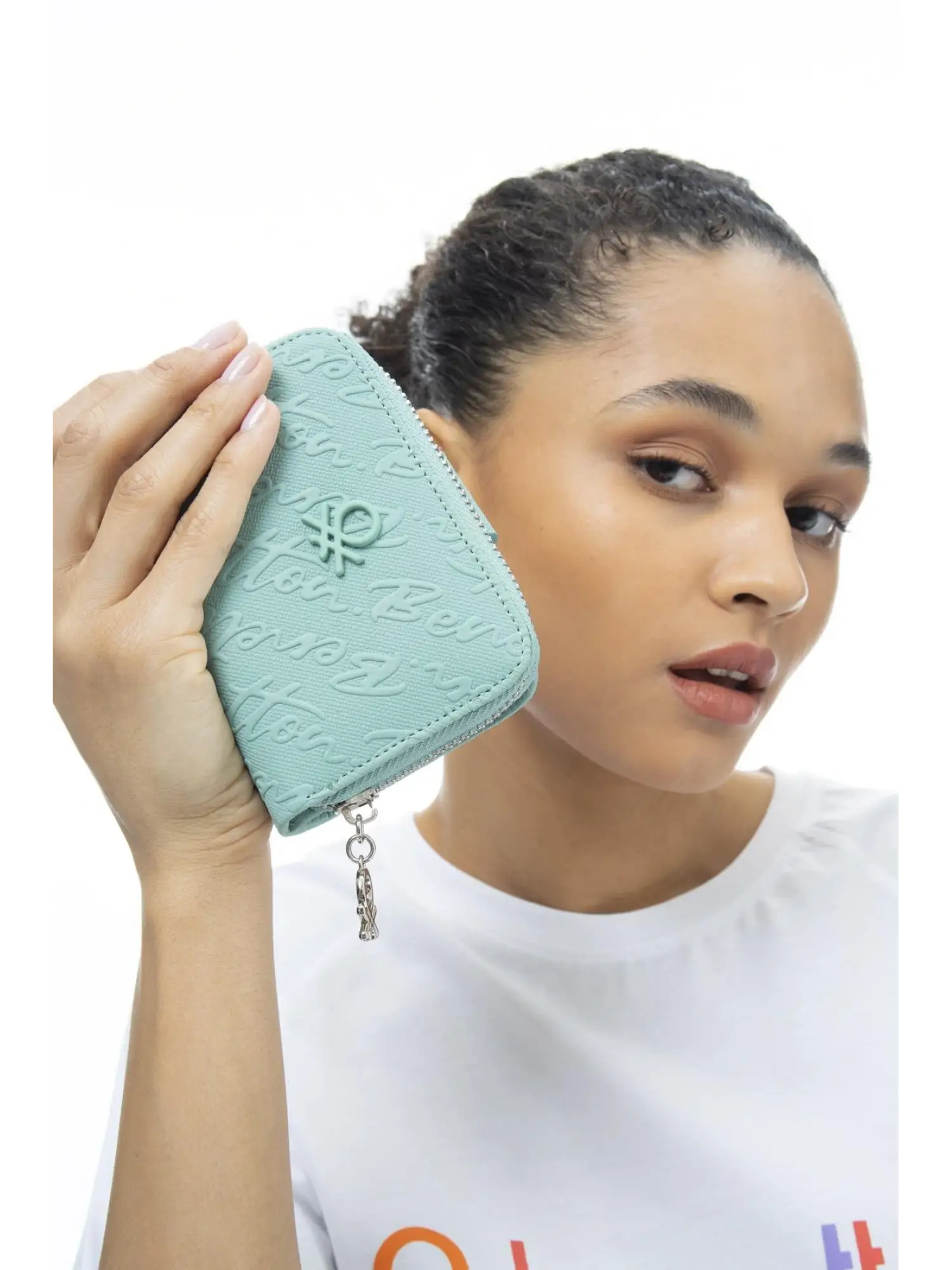 Benetton Yazılı Fermuarlı Cüzdan BNT986