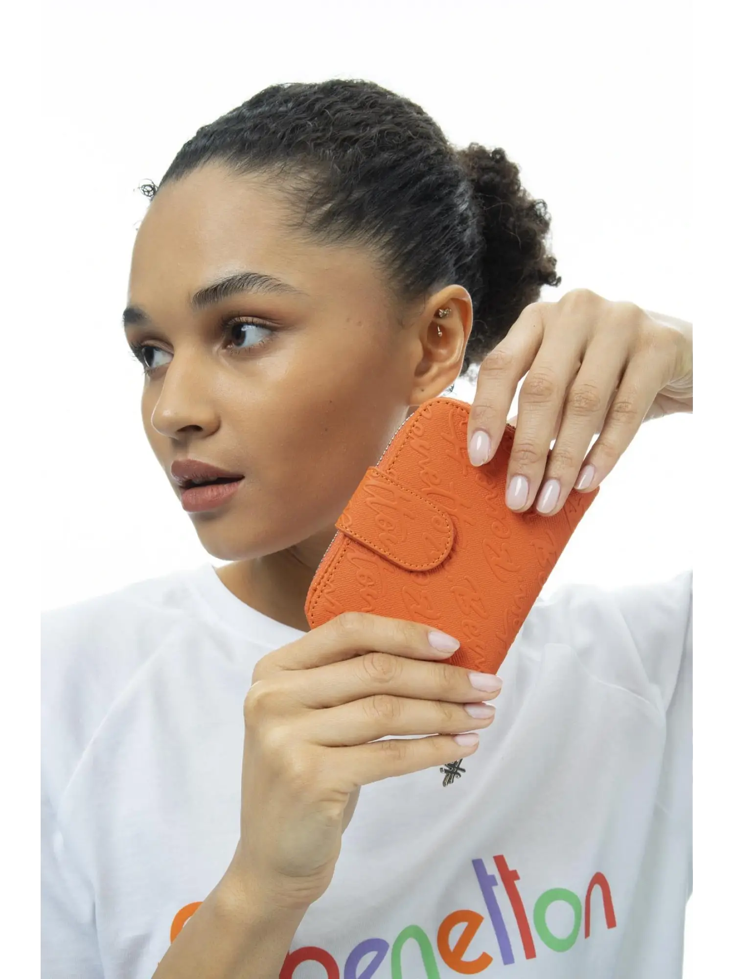 Benetton Yazılı Fermuarlı Cüzdan BNT986