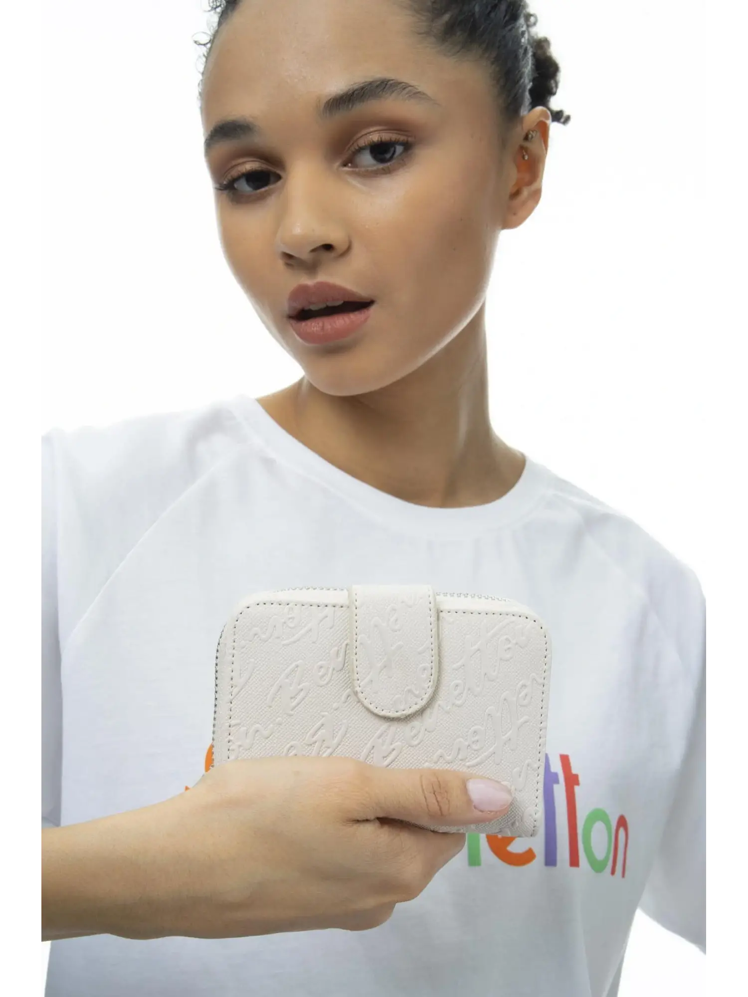 Benetton Yazılı Fermuarlı Cüzdan BNT986