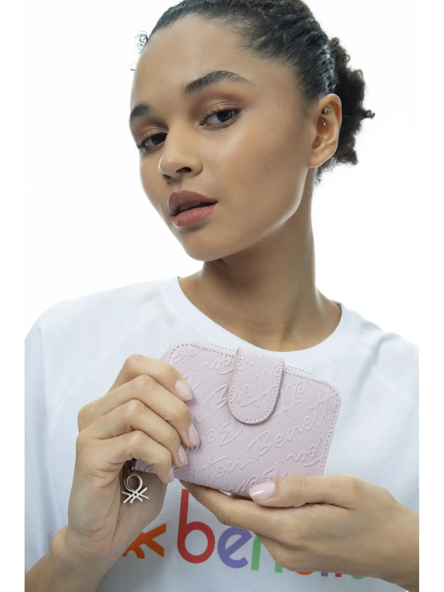 Benetton Yazılı Fermuarlı Cüzdan BNT986