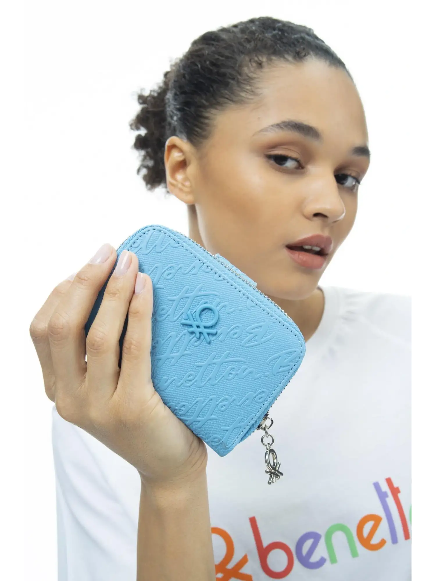 Benetton Yazılı Fermuarlı Cüzdan BNT986