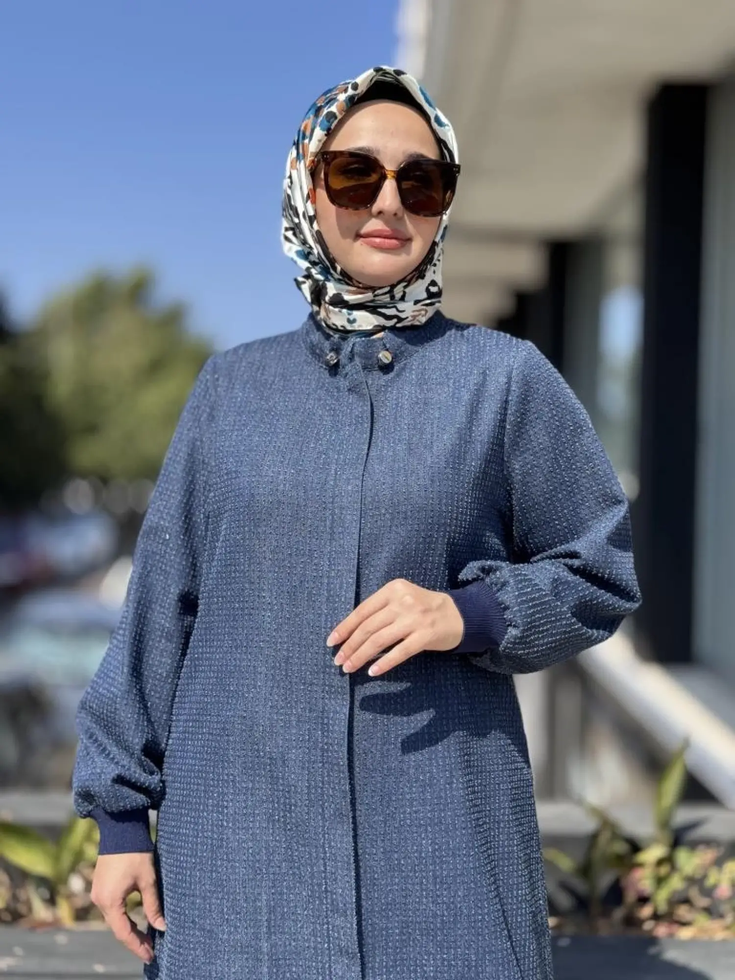 Ghisa Asimetrik Denim Kap G2678